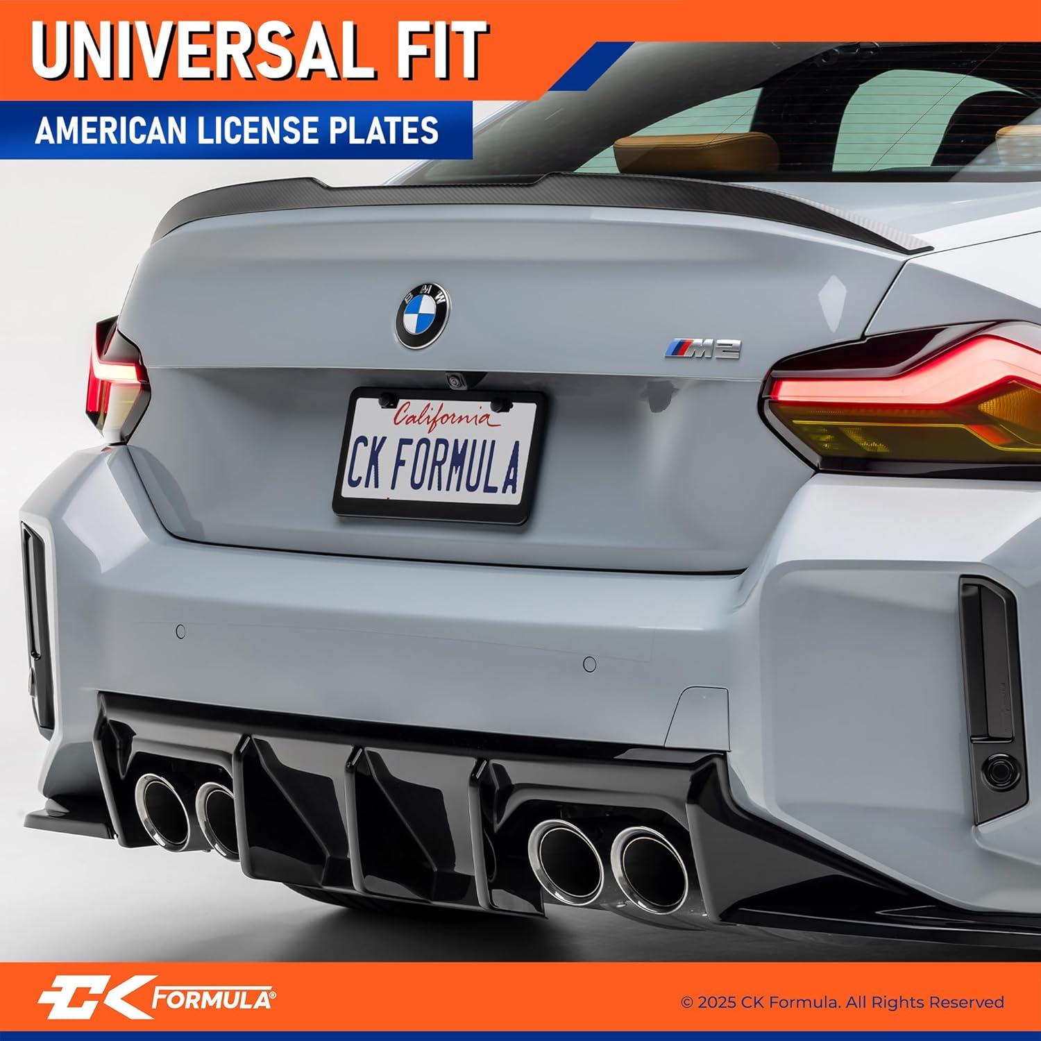 Marco de Placa de Licencia CK FORMULA Negro Mate Universal