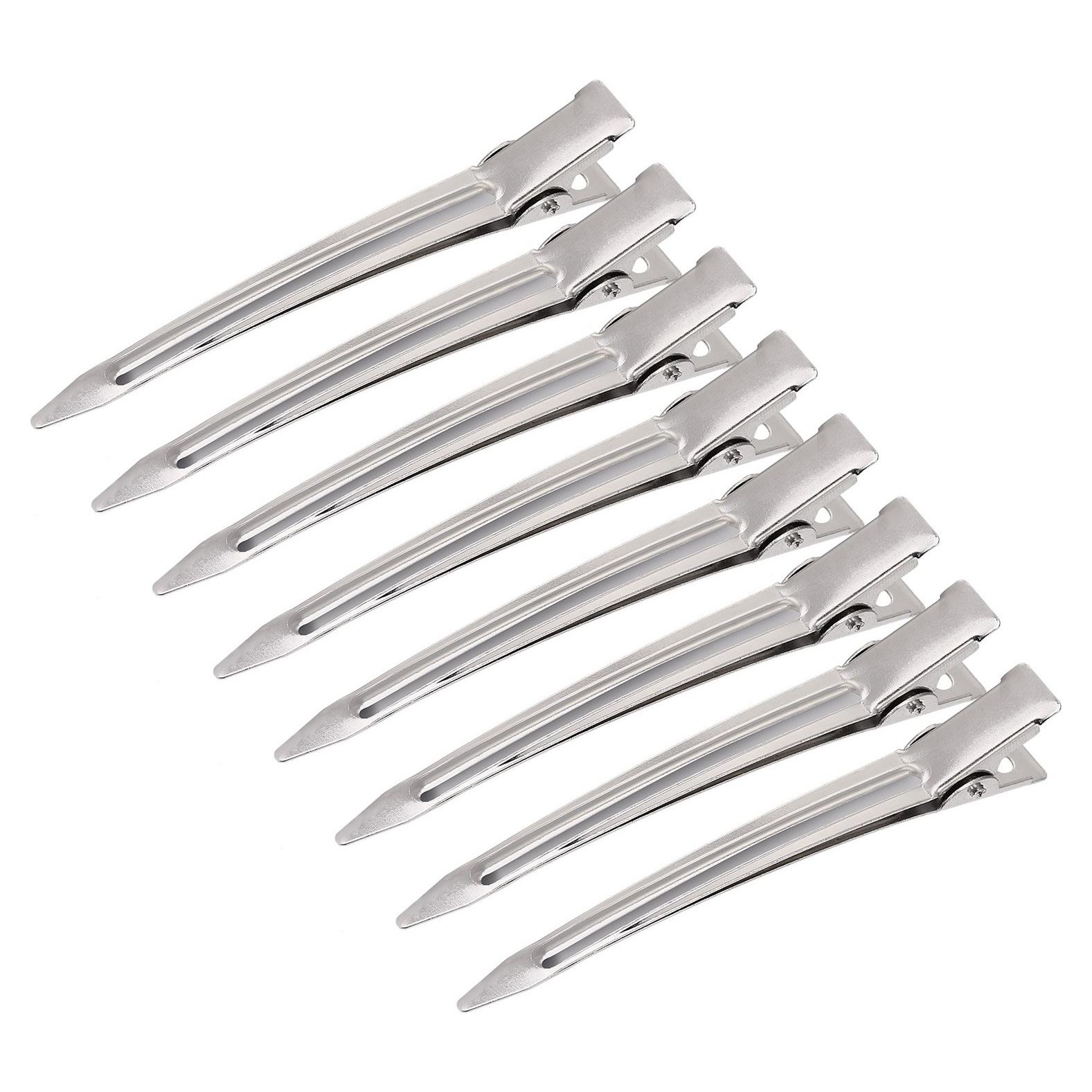 Clips de Pelo de Pico de Pato Hicarer - 24 Piezas 9 cm Plata