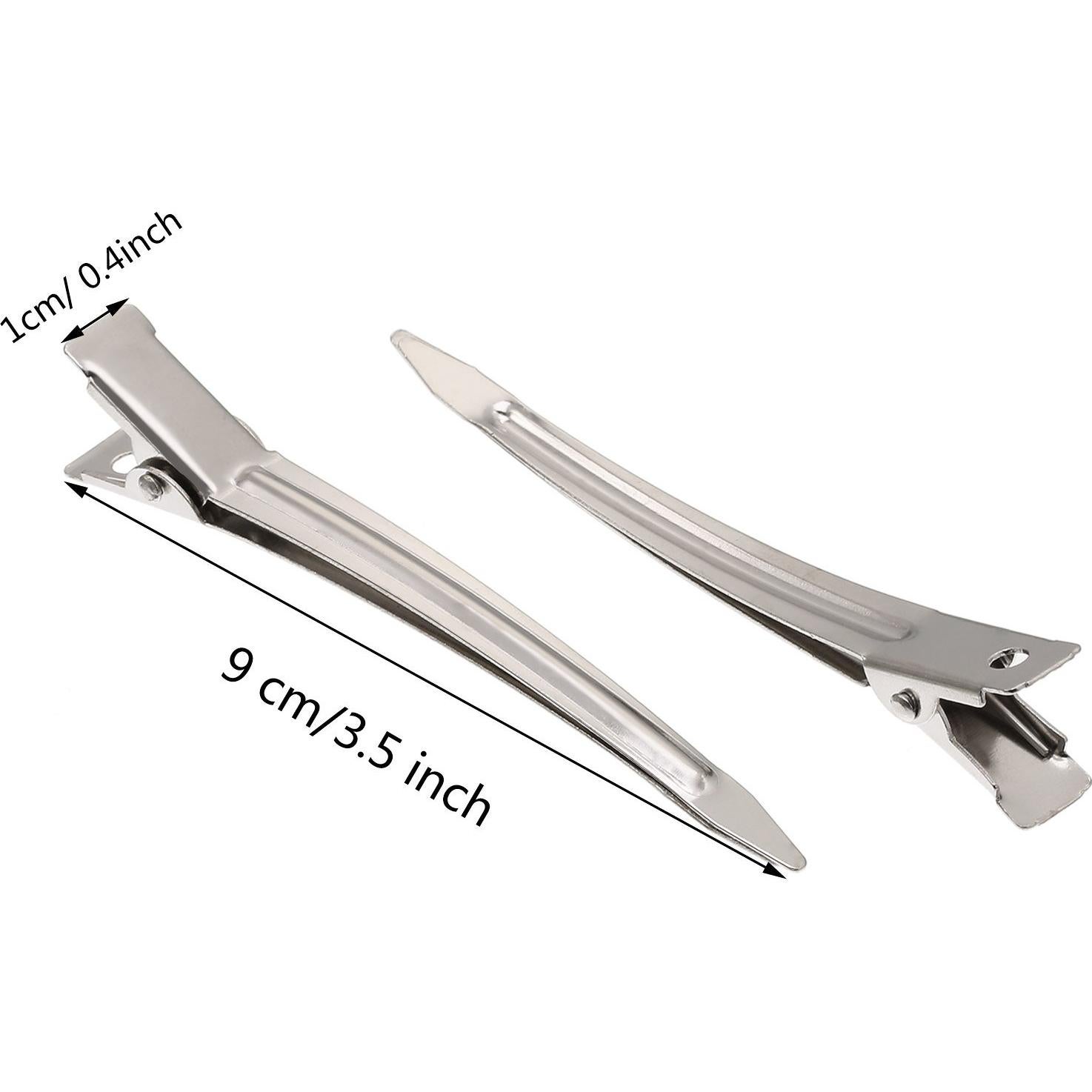 Clips de Pelo de Pico de Pato Hicarer - 24 Piezas 9 cm Plata