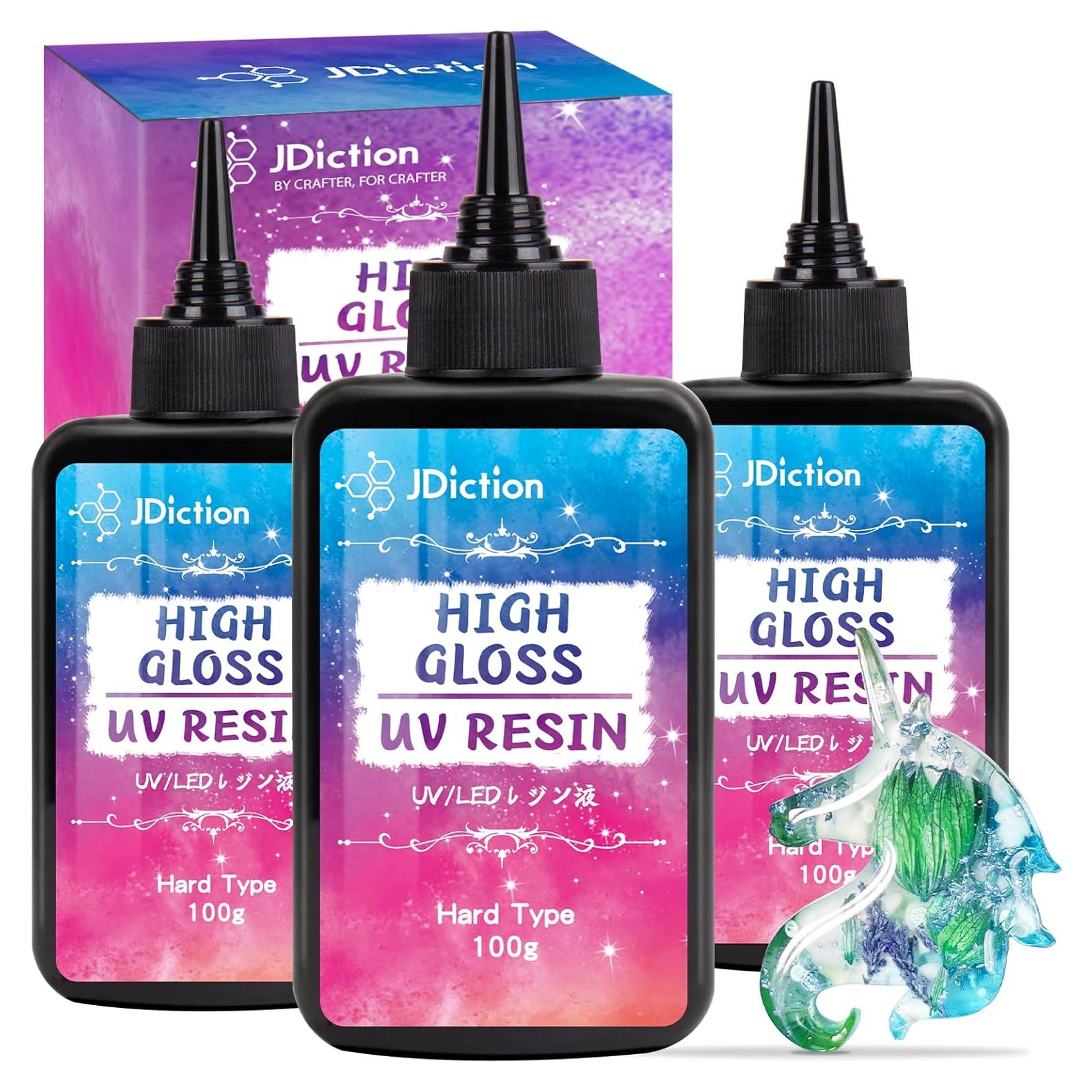 Resina UV JDiction 300g Transparente Alto Brillo para Manualidades