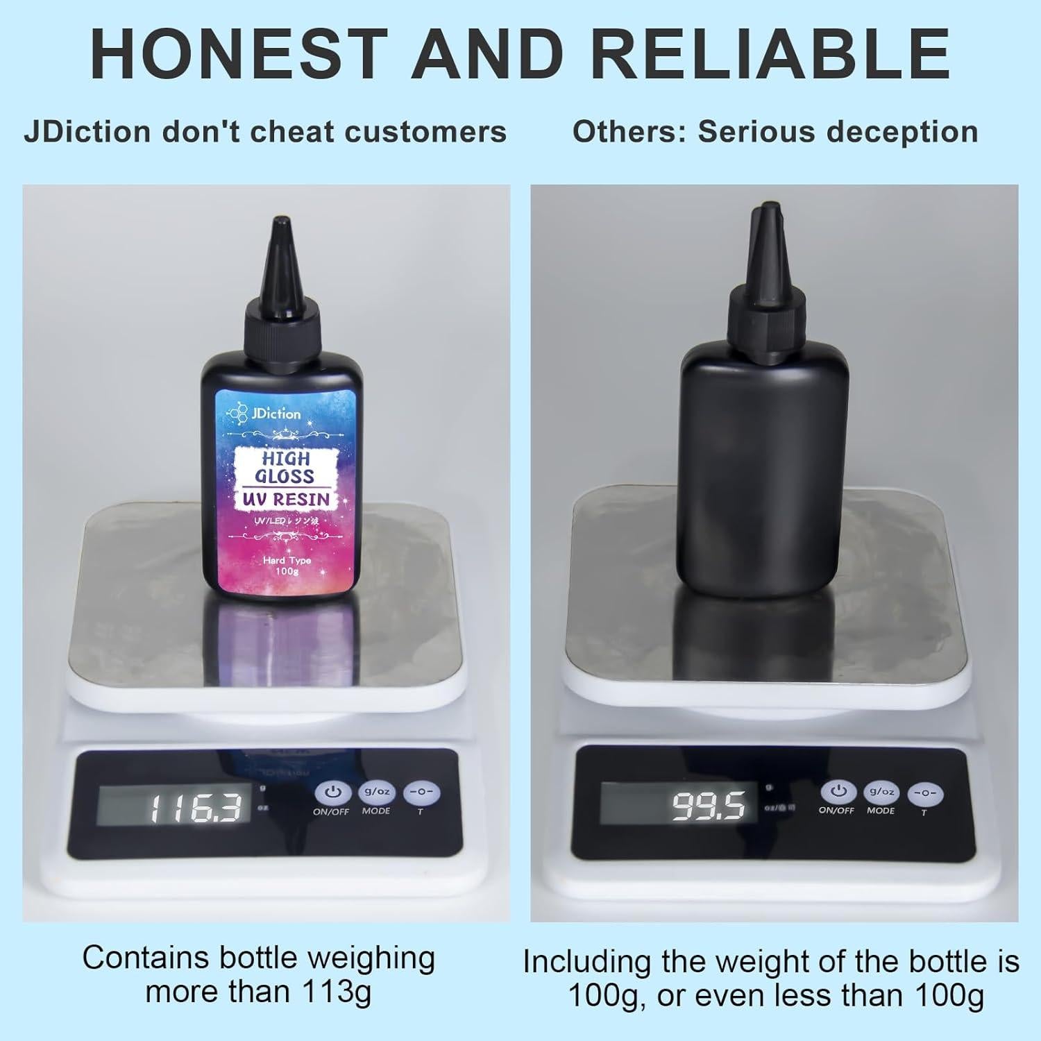 Resina UV JDiction 300g Transparente Alto Brillo para Manualidades