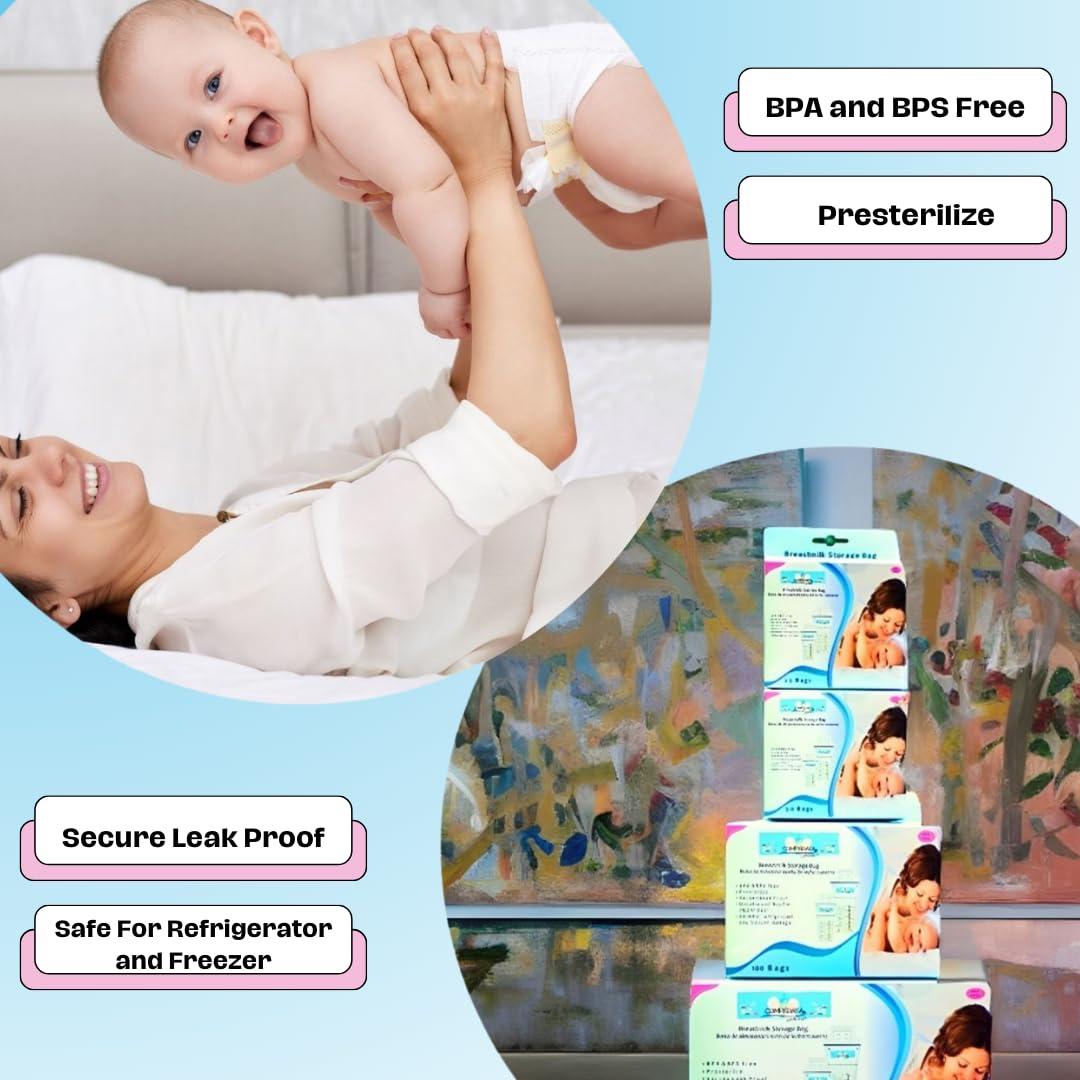 Bolsas de Almacenamiento de Leche Materna ComfyDaya 25 Unidades