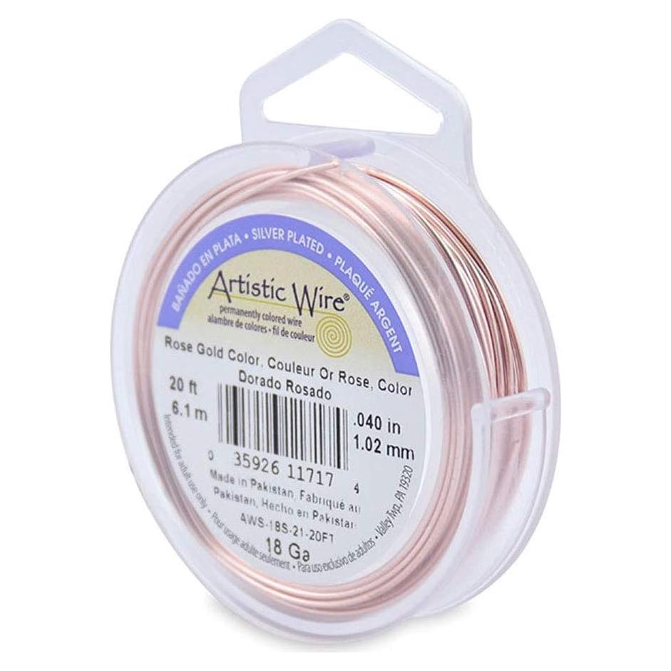 Alambre Artístico Beadalon 18 Calibre Oro Rosa 6.1 m