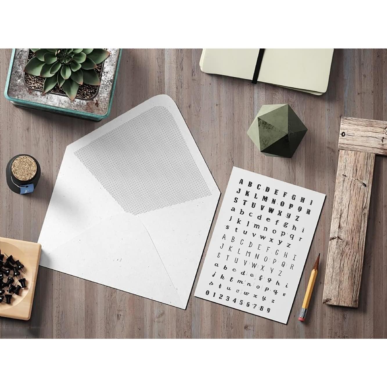 Sellos de Goma Transparentes Hying 104 Letras y Números para Scrapbooking