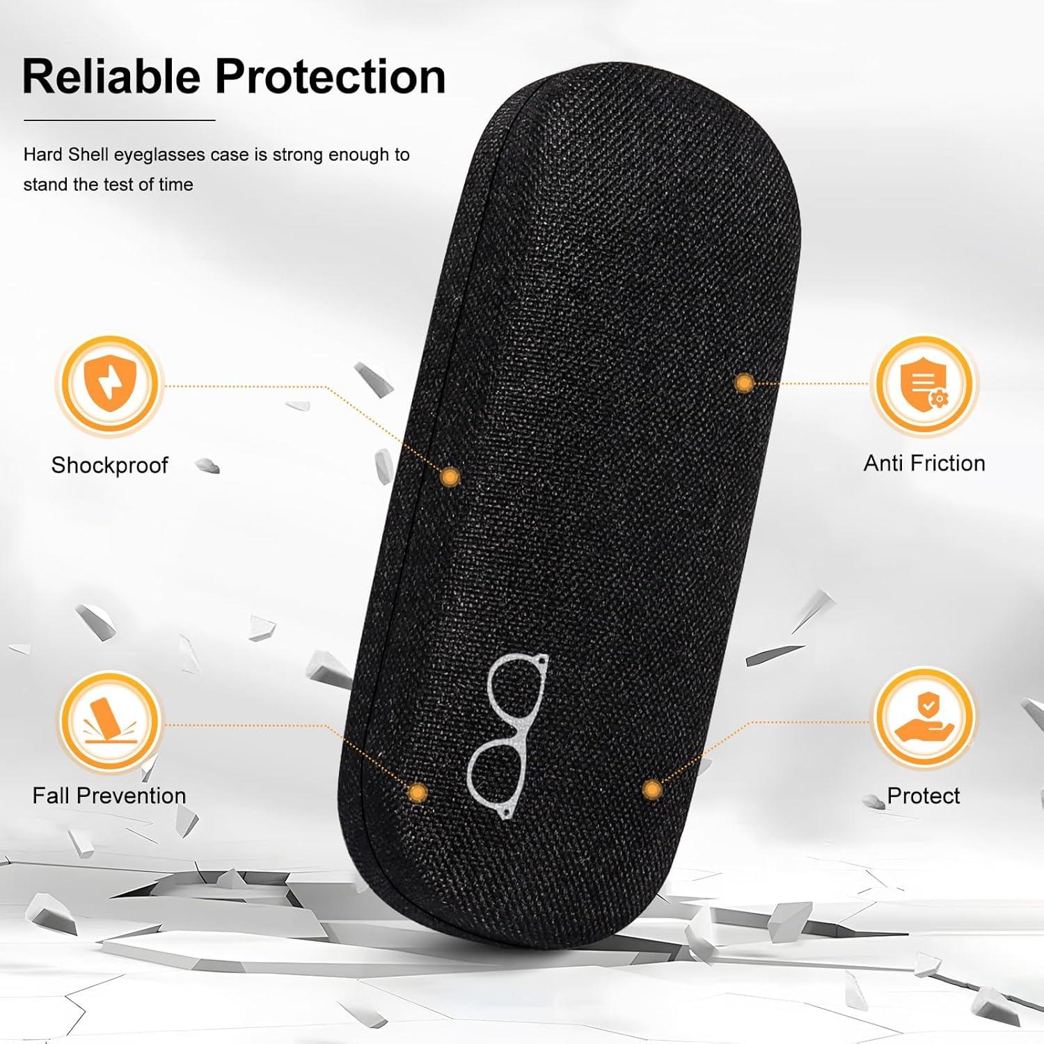 Estuche Duro para Gafas WAWOHERRNS con Paño de Limpieza