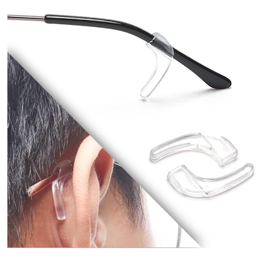 100 Pares Sujetadores Gafas Silicona Transparente Pequeño