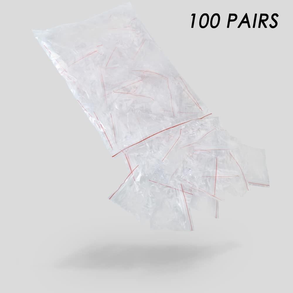 100 Pares Sujetadores Gafas Silicona Transparente Pequeño