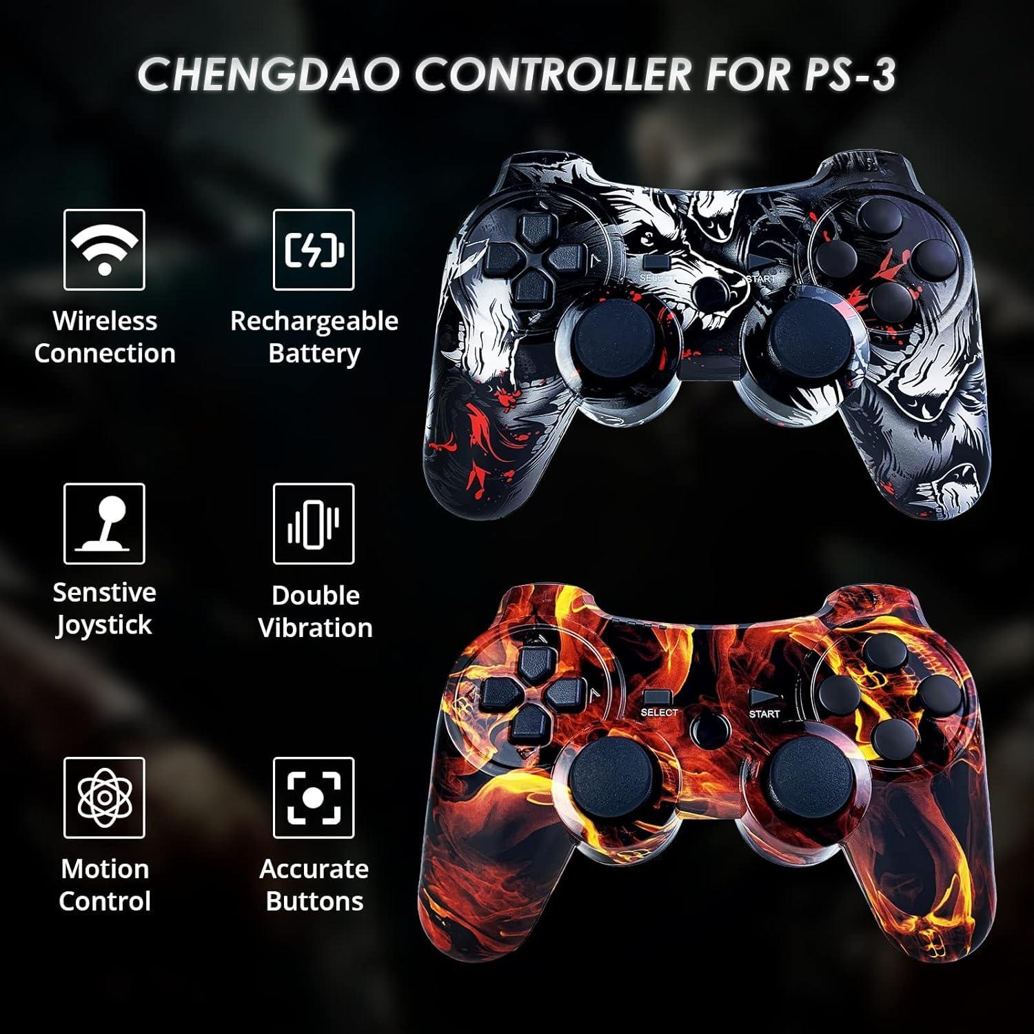 Controlador Inalámbrico CHENGDAO para PS3 Doble Vibración