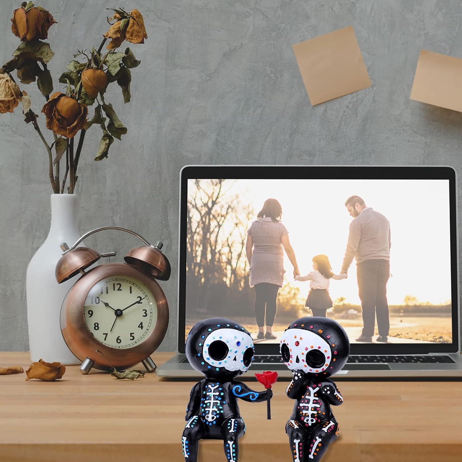 Estatua de Pareja de Calavera de Azúcar DYFCNP-002 10 cm