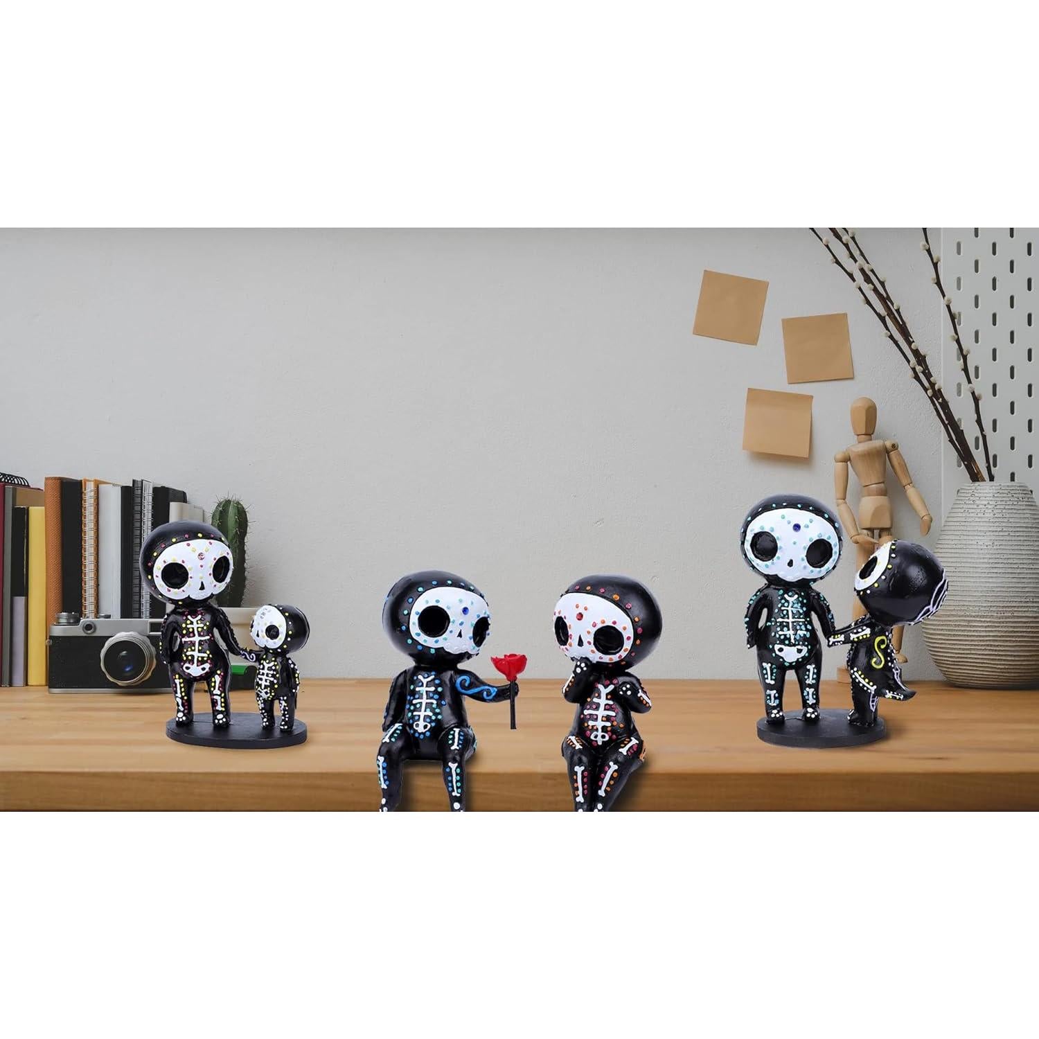 Estatua de Pareja de Calavera de Azúcar DYFCNP-002 10 cm