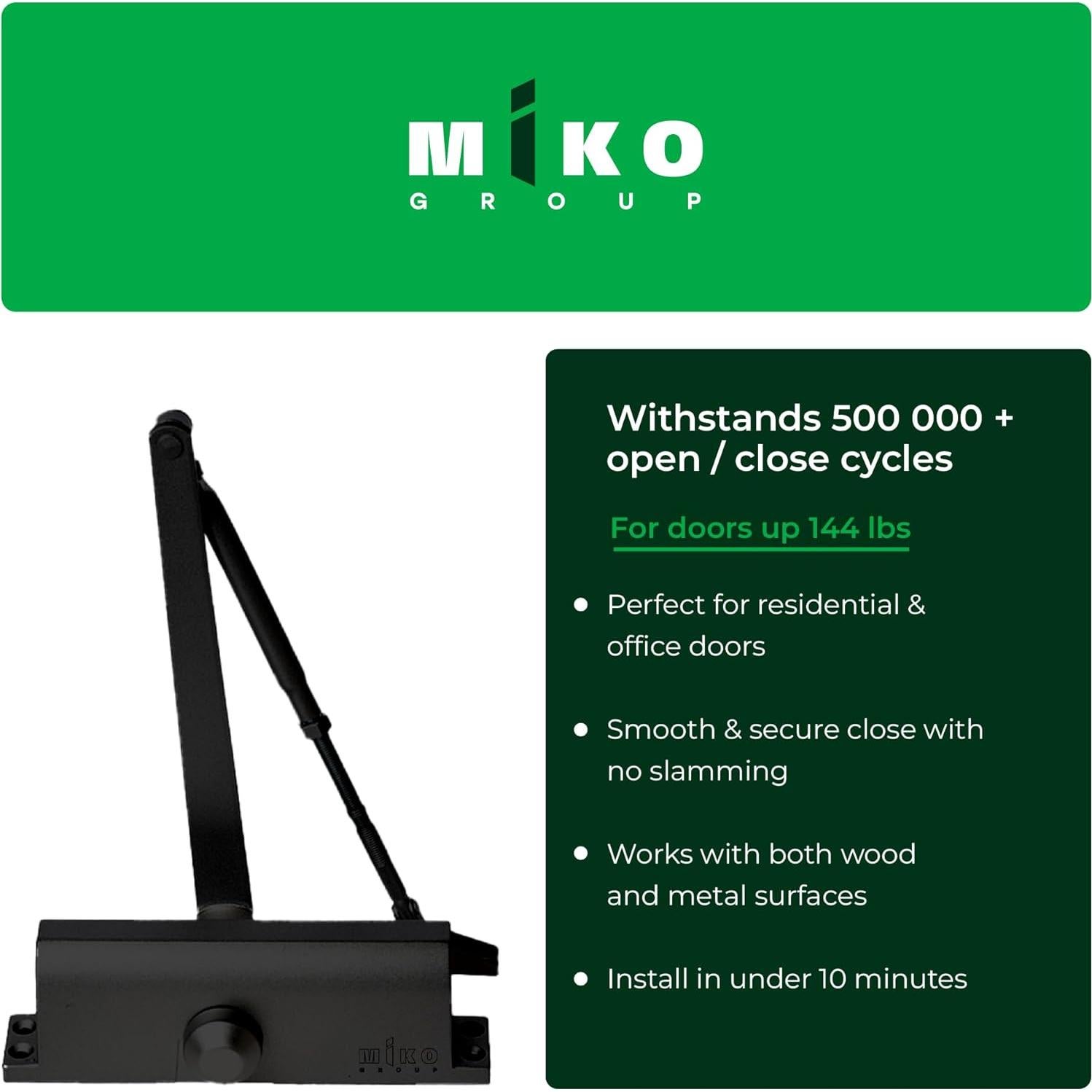 Cerradura Automática Hidráulica Miko B3W 1.45kg para Puertas