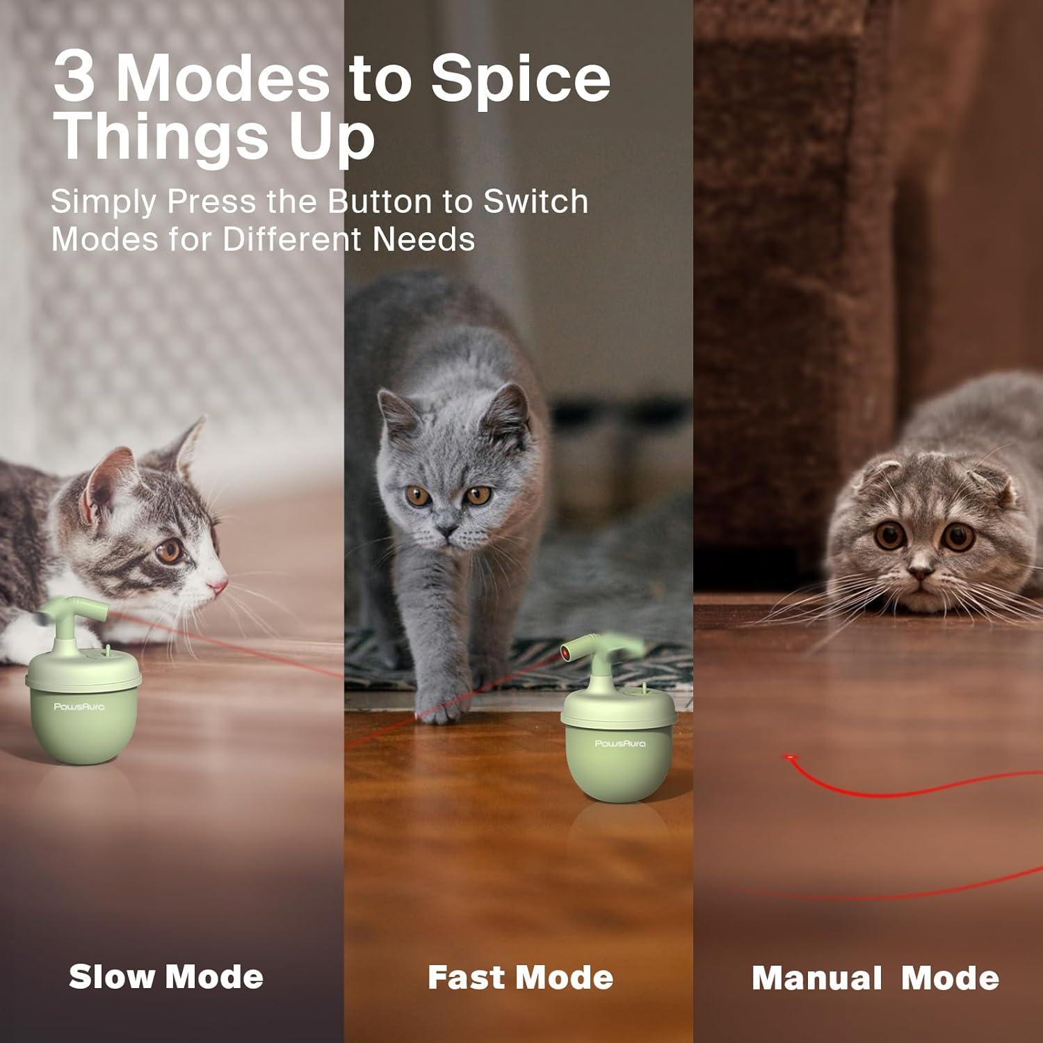 Juguete láser automático para gatos OFFBEATISM verde 360°