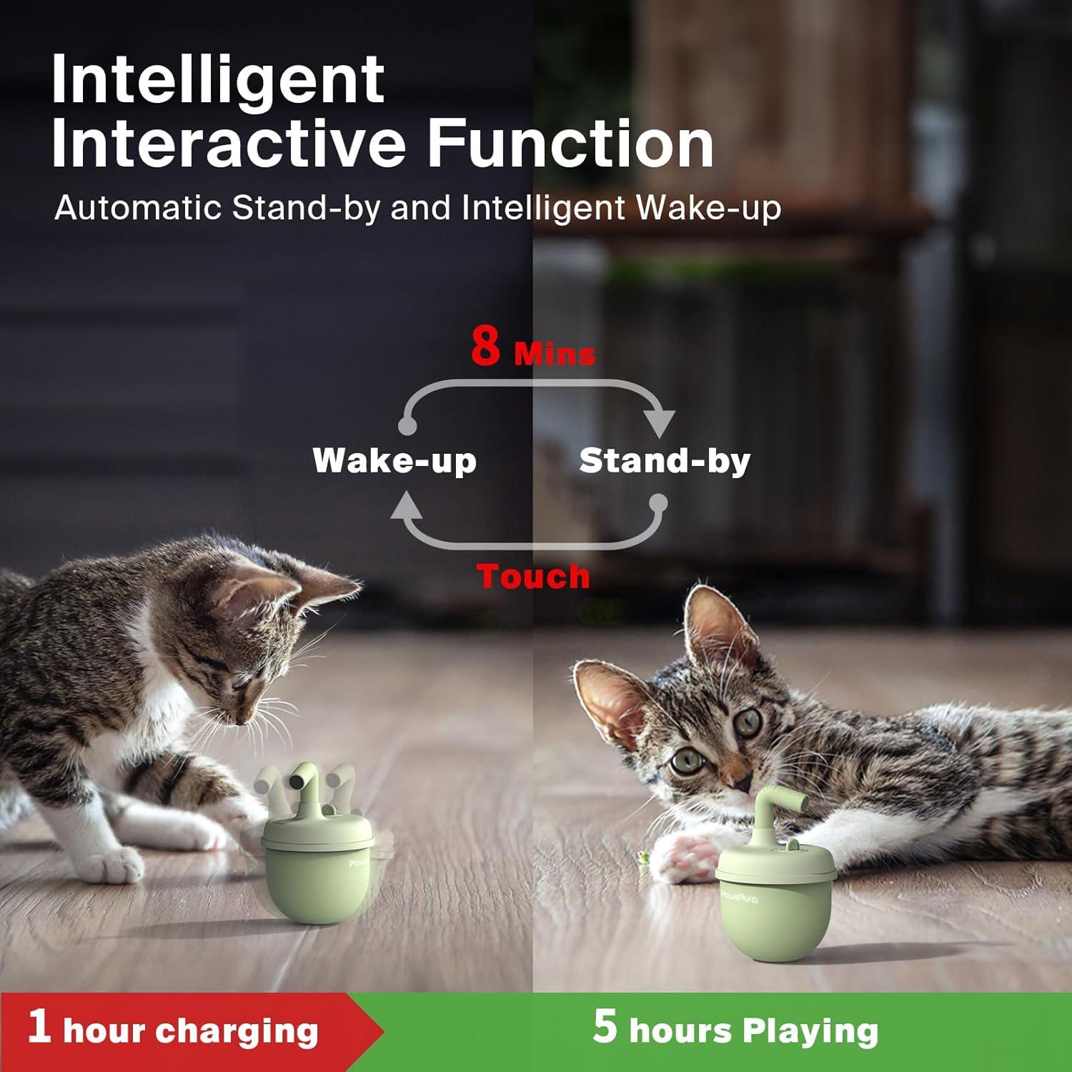 Juguete láser automático para gatos OFFBEATISM verde 360°