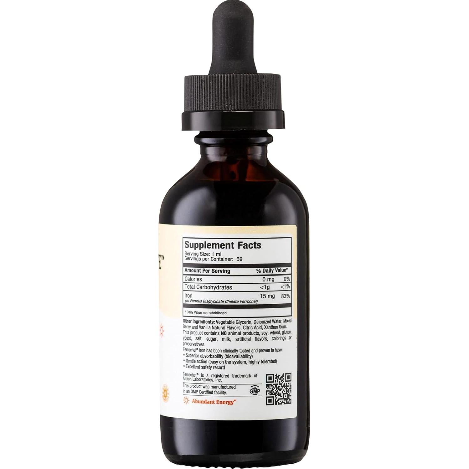 Suplemento de Hierro Líquido Maxi Health 15 mg/ml Sabor Baya