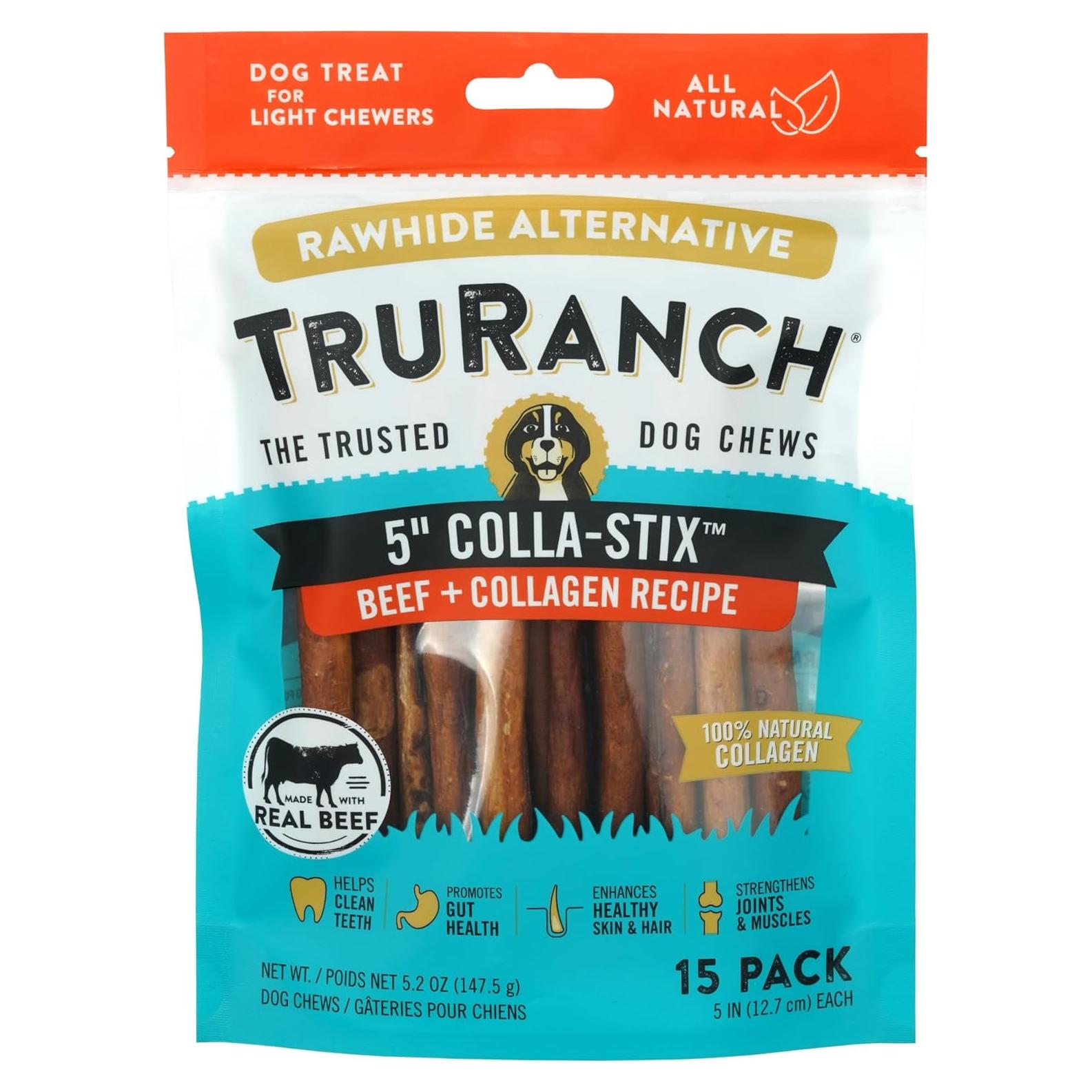 Palitos de Colágeno TRURANCH para Perros - 15 Unidades de Res