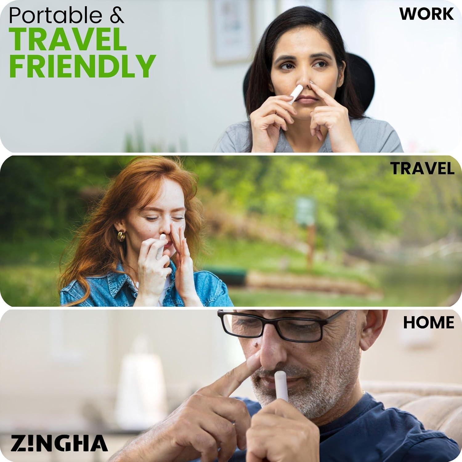 Bastón Nasal de Aromaterapia Z!NGHA 4pk Aumentar Enfoque