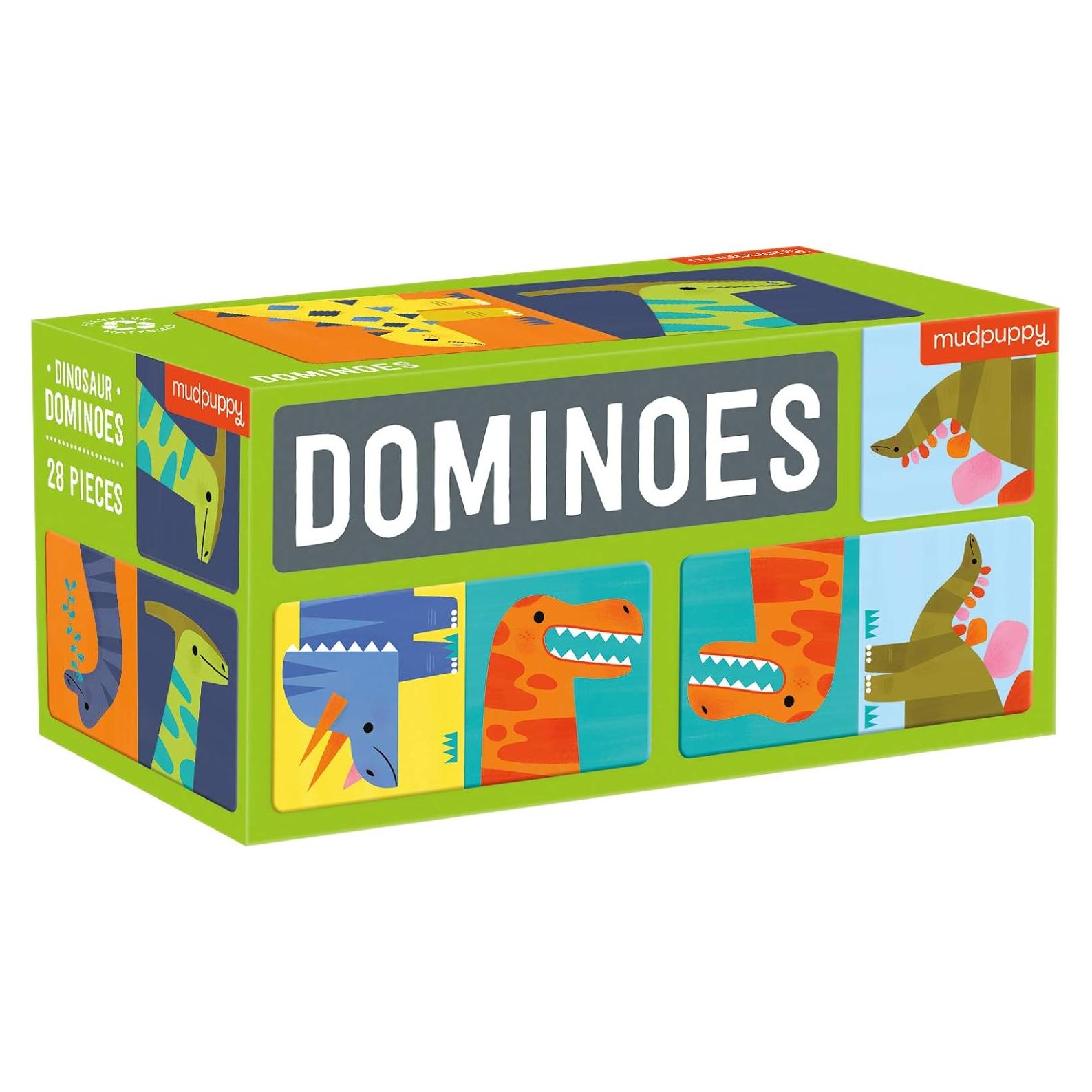 Juego de Dominó Gigante Dinosaurios Mudpuppy 28 Piezas