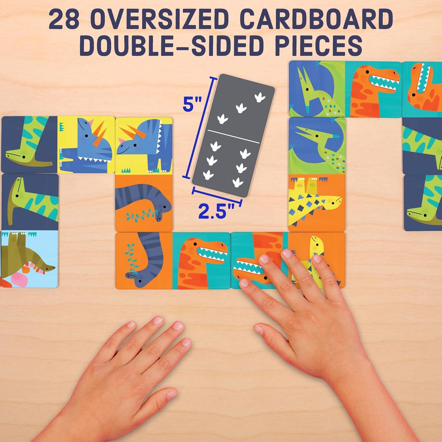 Juego de Dominó Gigante Dinosaurios Mudpuppy 28 Piezas