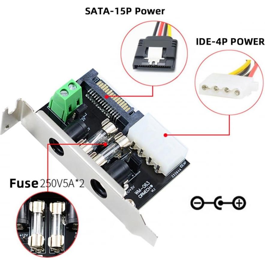 Sistema de Control de Energía 12V 5V CY con Tarjeta PCI-E