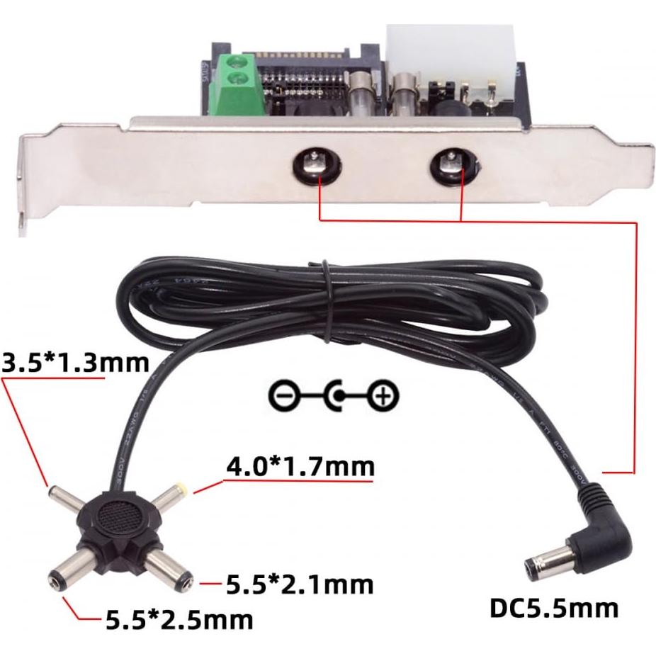 Sistema de Control de Energía 12V 5V CY con Tarjeta PCI-E