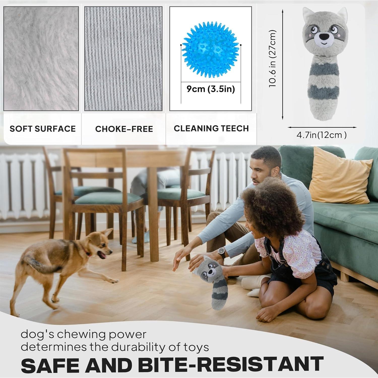 Juguete para Perros Fida 3 en 1 Mapache Interactivo