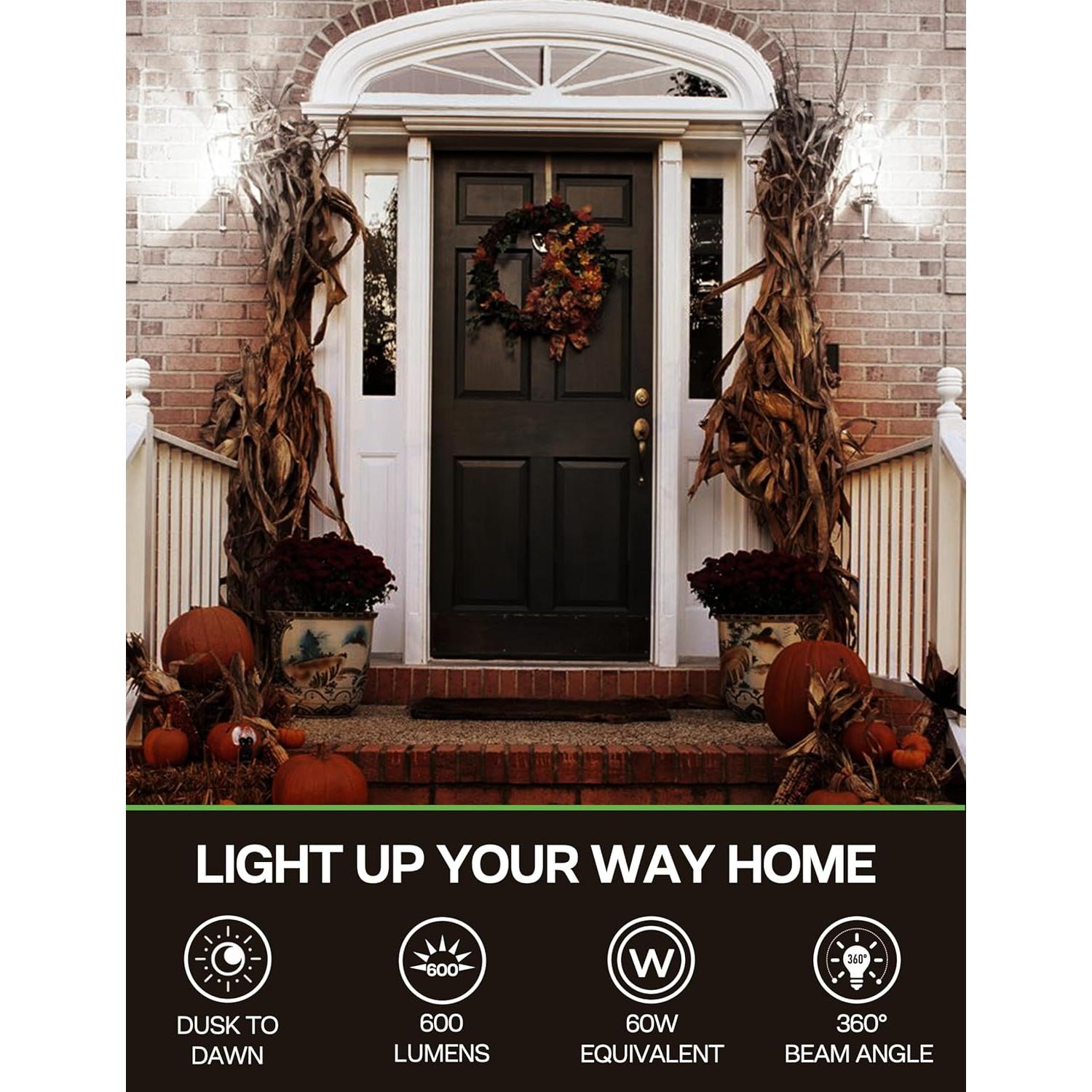 Bombillas LED Eastiya Crepúsculo a Amanecer 6W 600LM E26