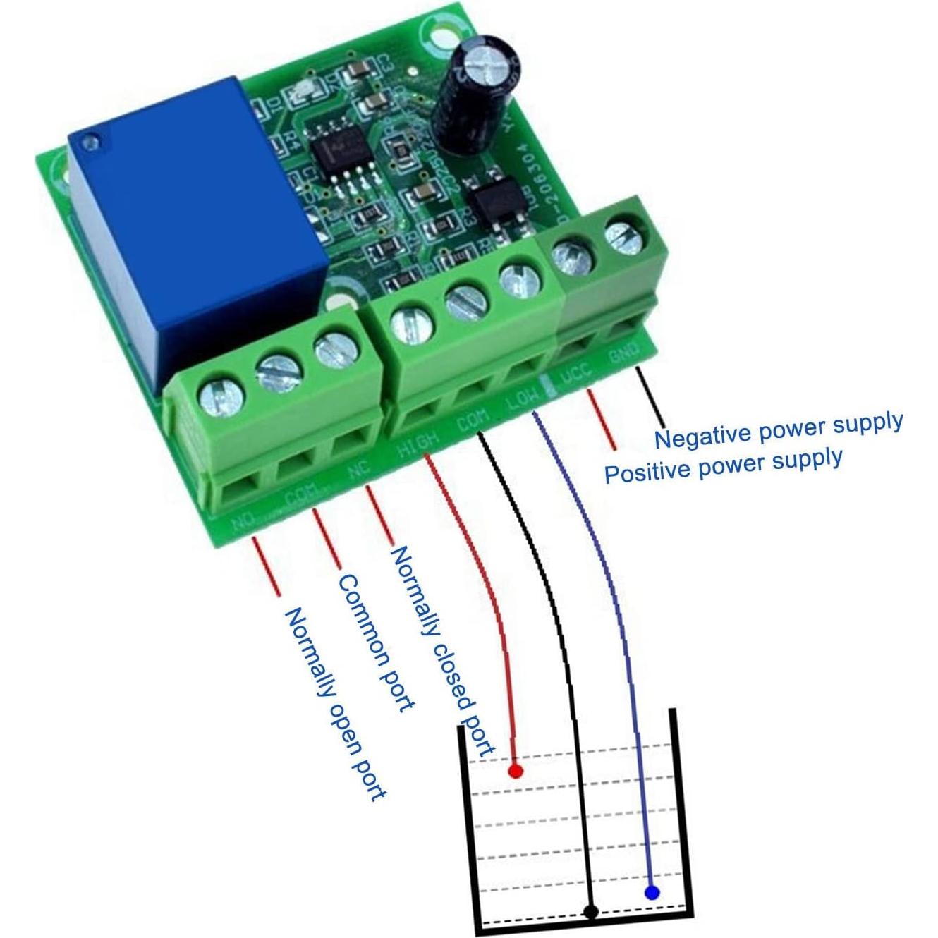 Módulo Sensor Controlador de Nivel Líquido Walfront 12V 2 Pcs