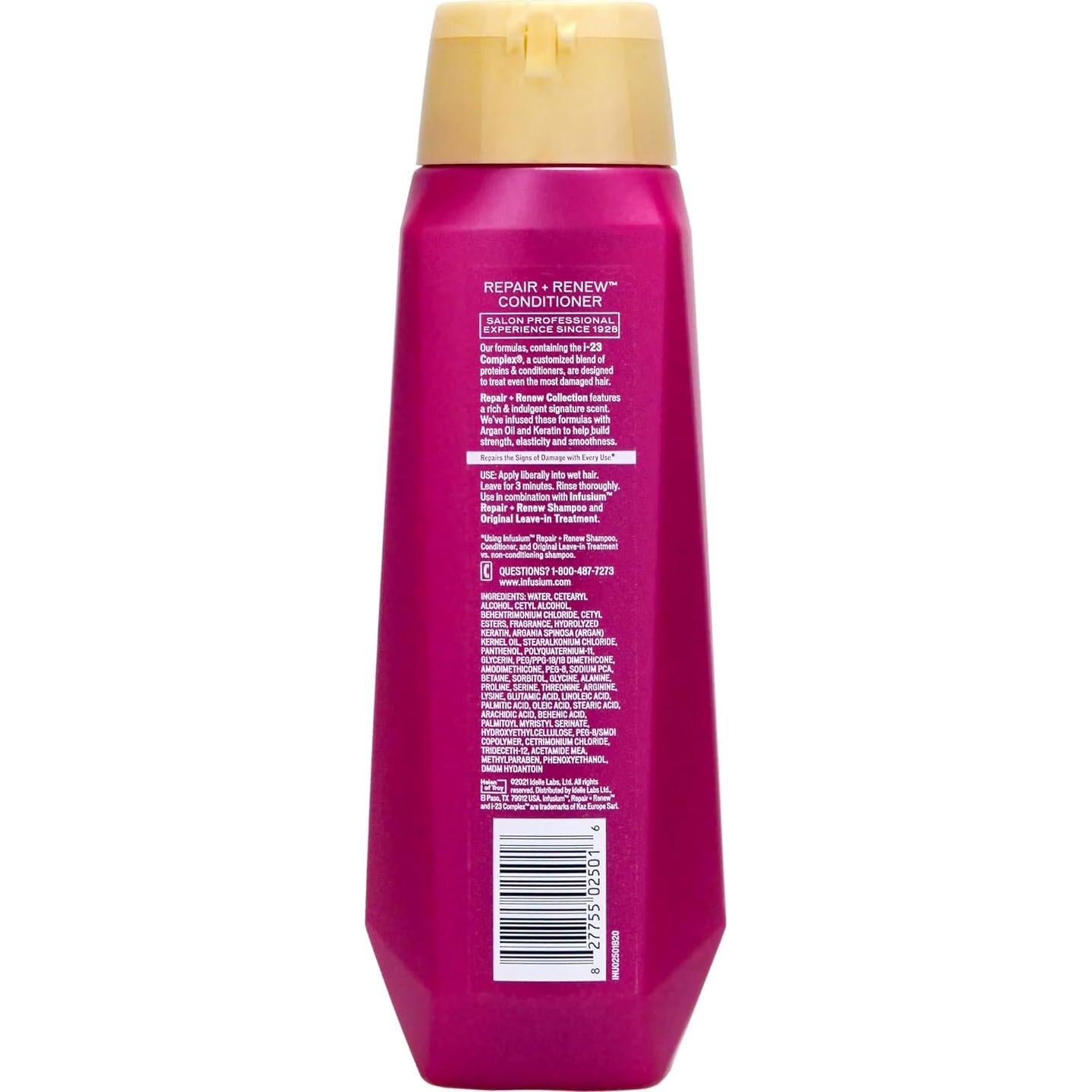 Acondicionador Infusium Reparar y Volumizar 382.7 g - Colágeno y Ácido Hialurónico