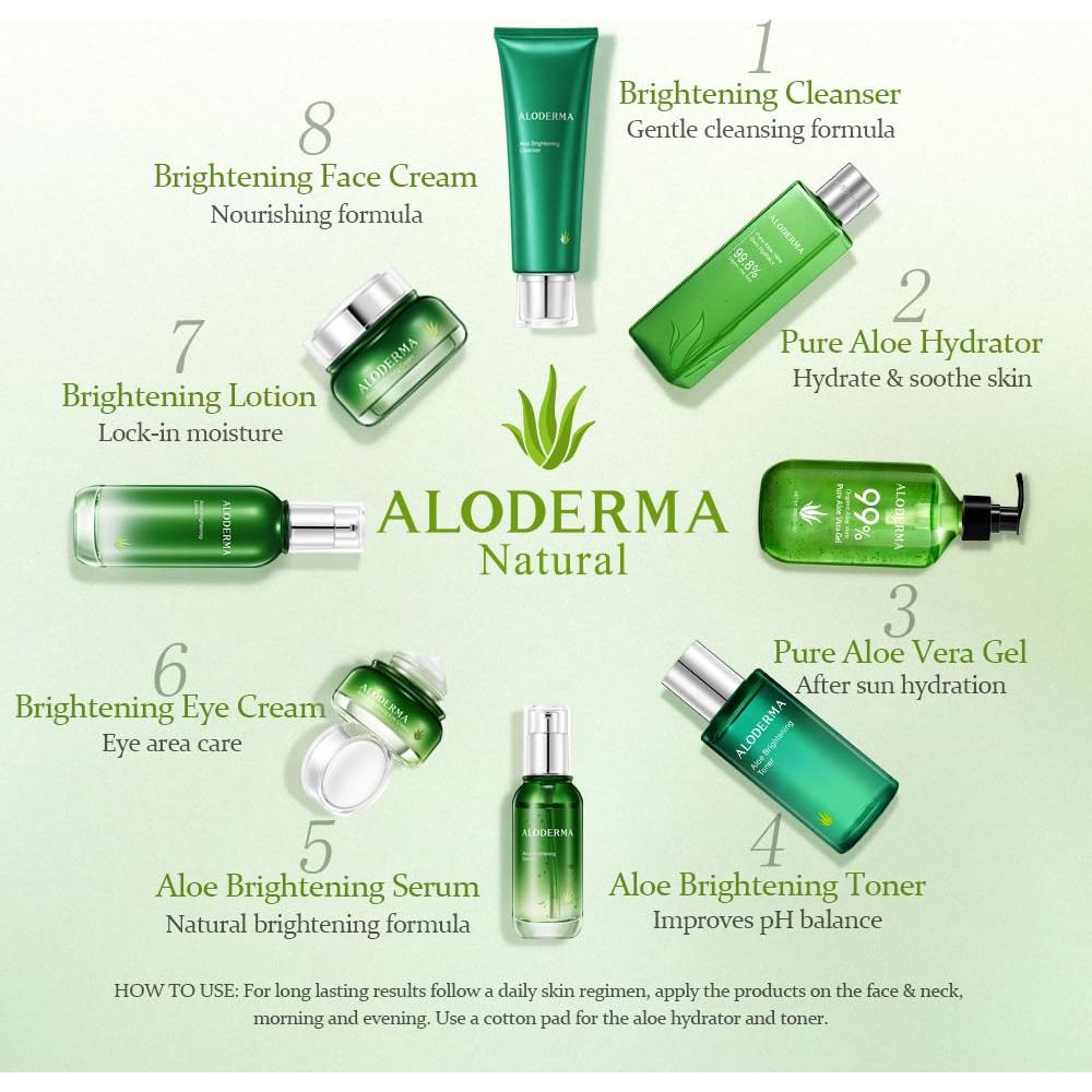 Hidratante Facial Iluminador Aloderma 75% Aloe Vera 299g
