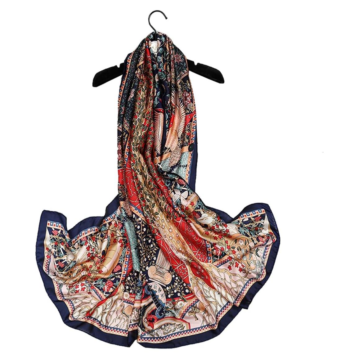 Bufanda de Seda Satinada Myneiyi 180x90cm para Mujeres