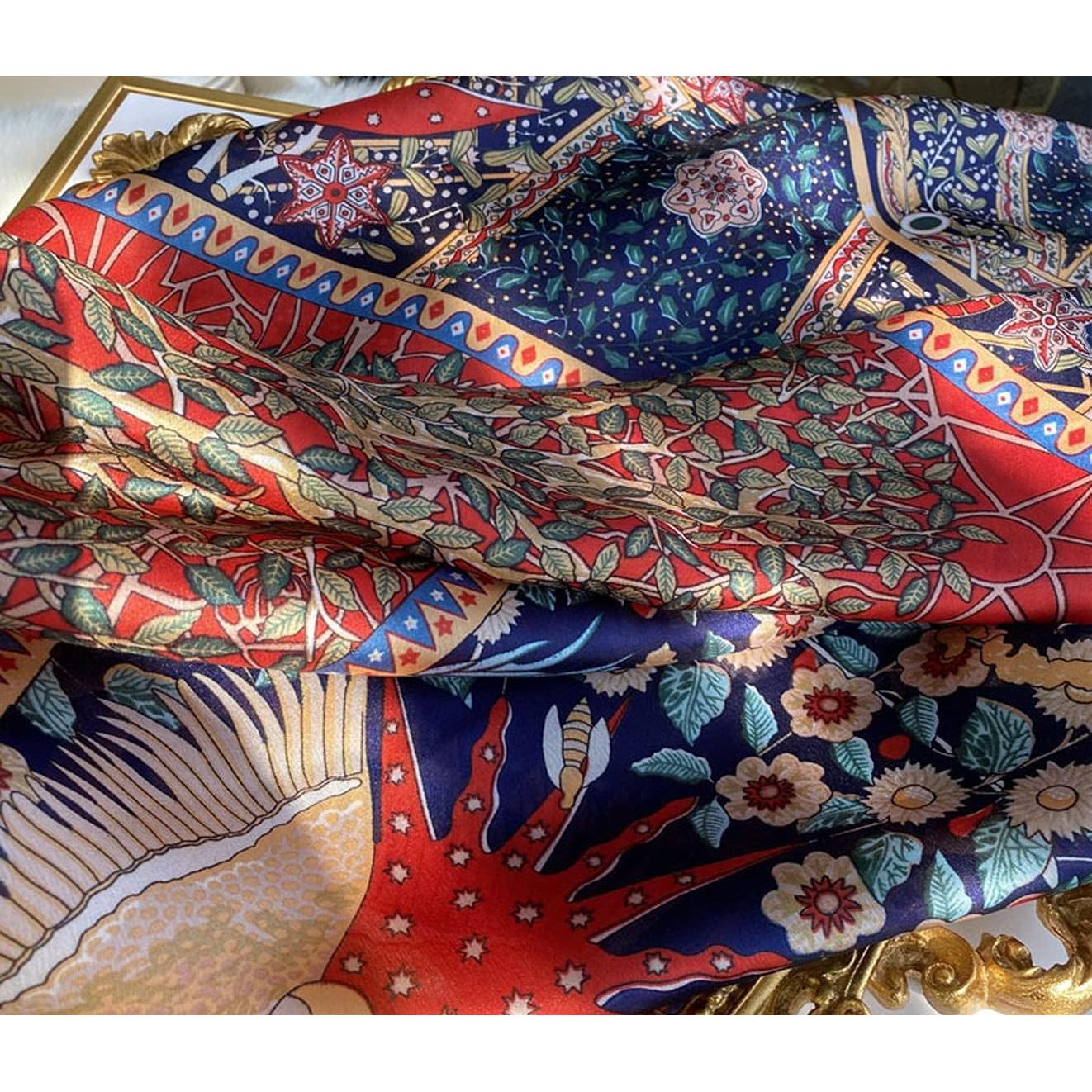 Bufanda de Seda Satinada Myneiyi 180x90cm para Mujeres