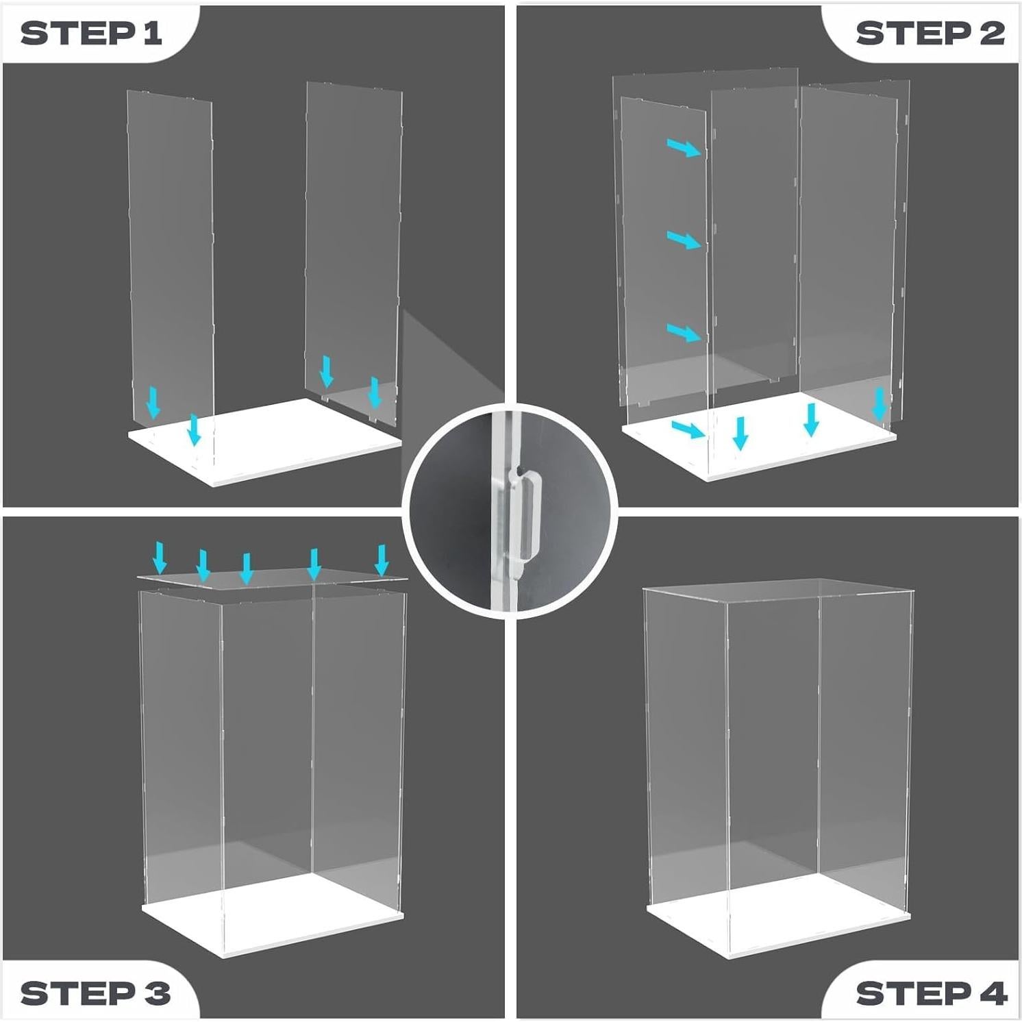 Caja de Exhibición Acrílica Nynelly 51x38x79 cm para Coleccionables