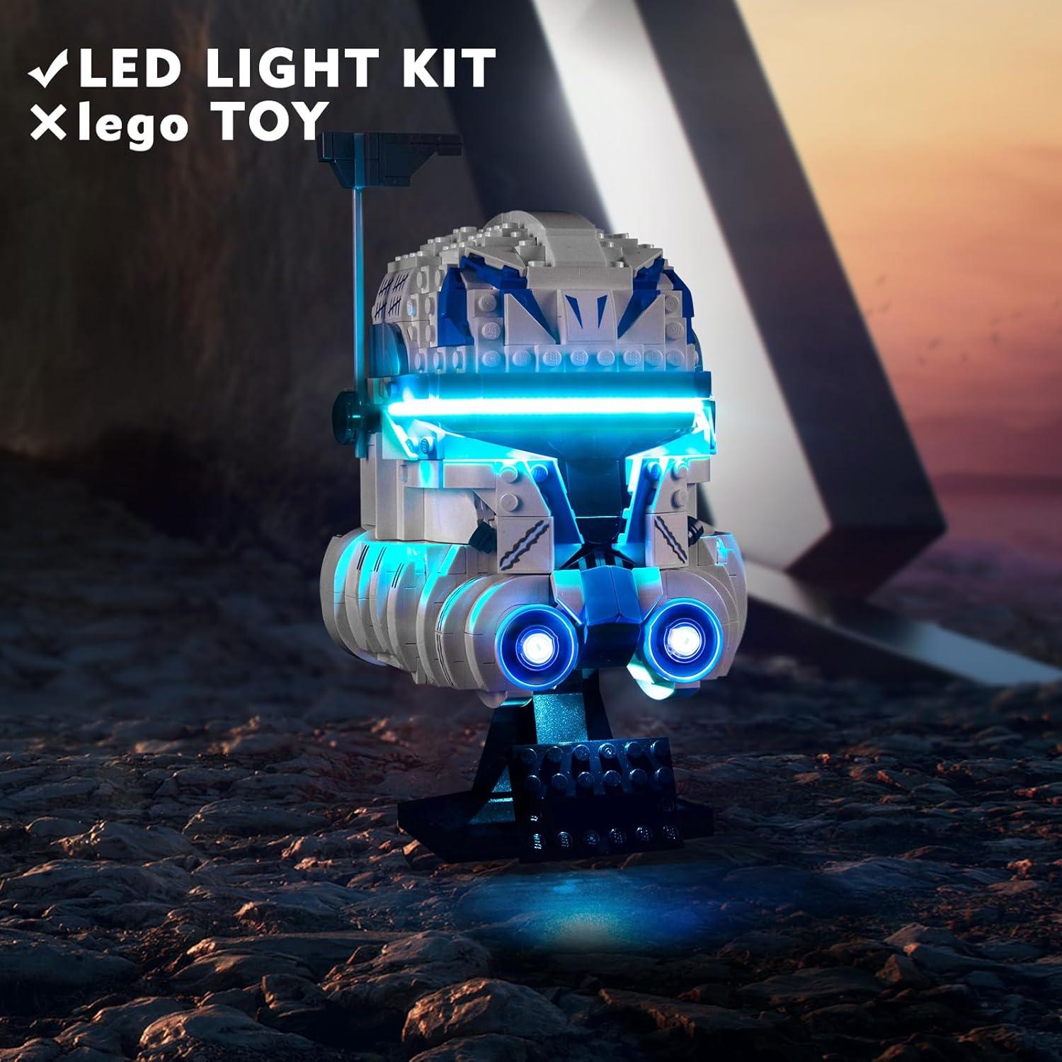 Kit de Luz LED VONADO para Casco Lego Capitán Rex 75349
