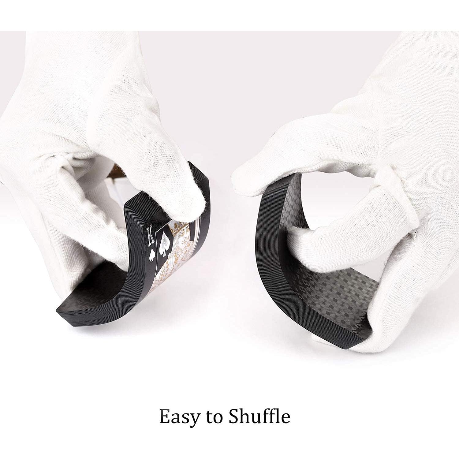 Tarjetas de Póker Impermeables EAY Negras con Diamantes