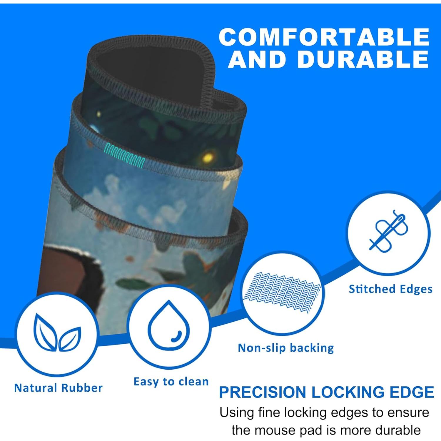 Alfombrilla de Escritorio KOAIWPAE Gato Negro 80x30 cm Antideslizante