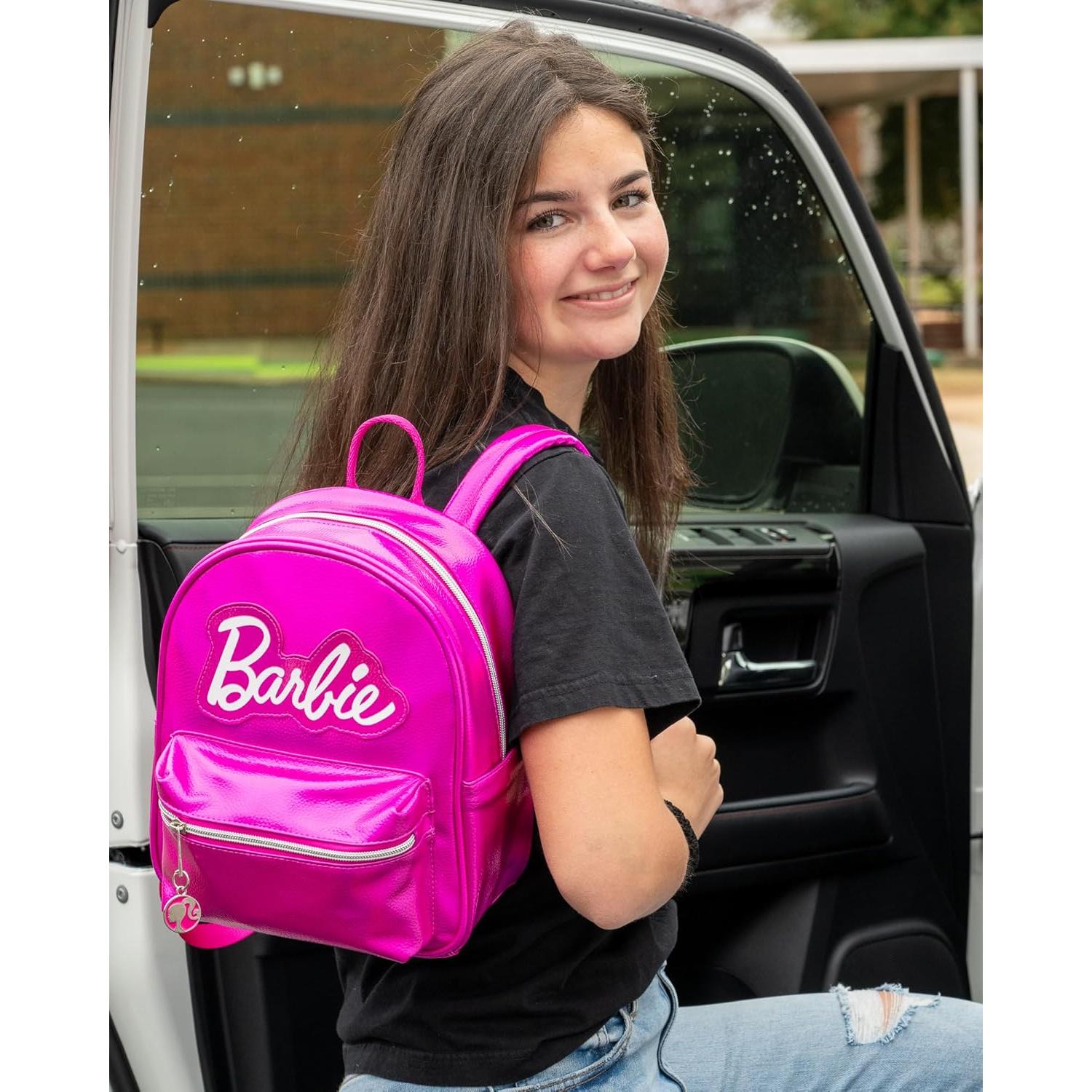Mochila Mini de Cuero Vegano Barbie Rosa 26.67 cm
