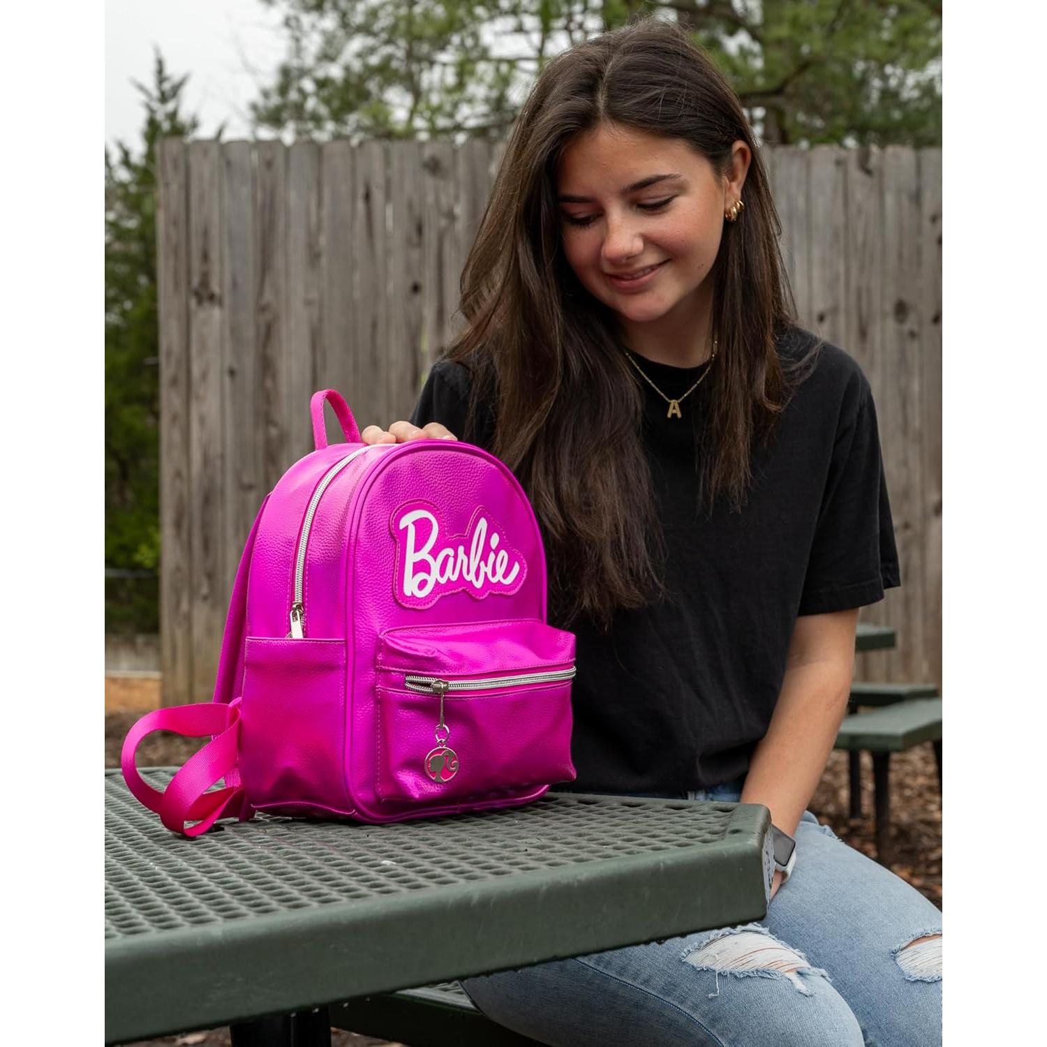 Mochila Mini de Cuero Vegano Barbie Rosa 26.67 cm