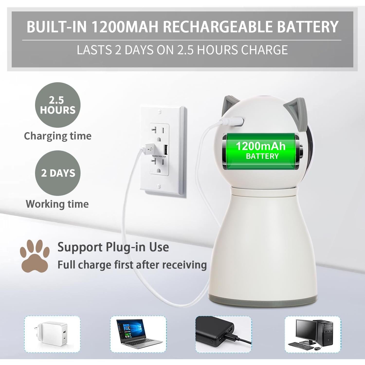 Juguete láser automático para gatos YVE LIFE recargable