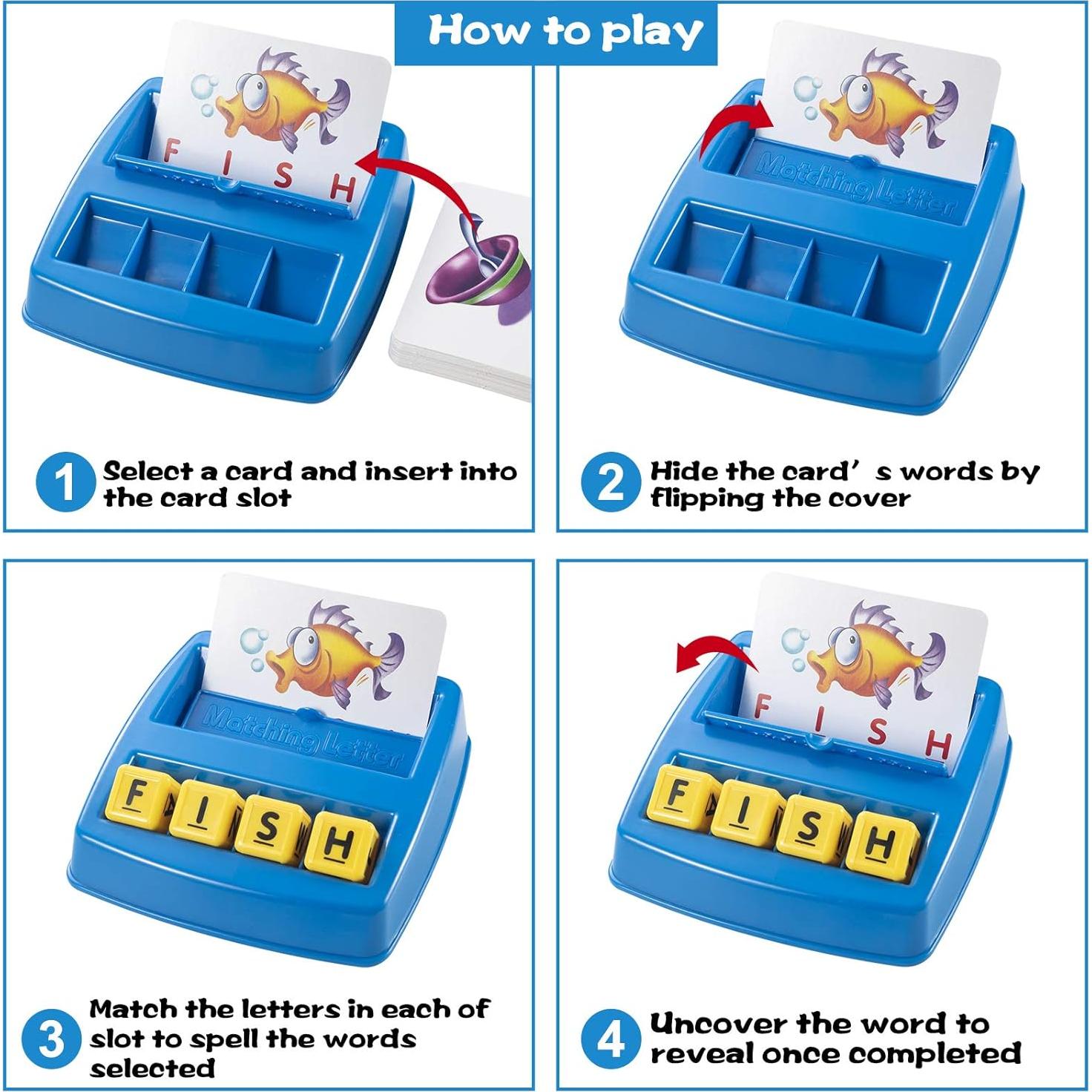 Juego de Emparejamiento de Letras SUNKURO para Niños 3-8 Años