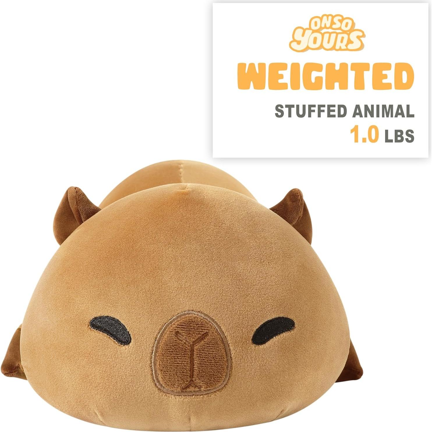 Peluches Capibara con Peso Onsoyours 24.9 cm Suave y Acogedor