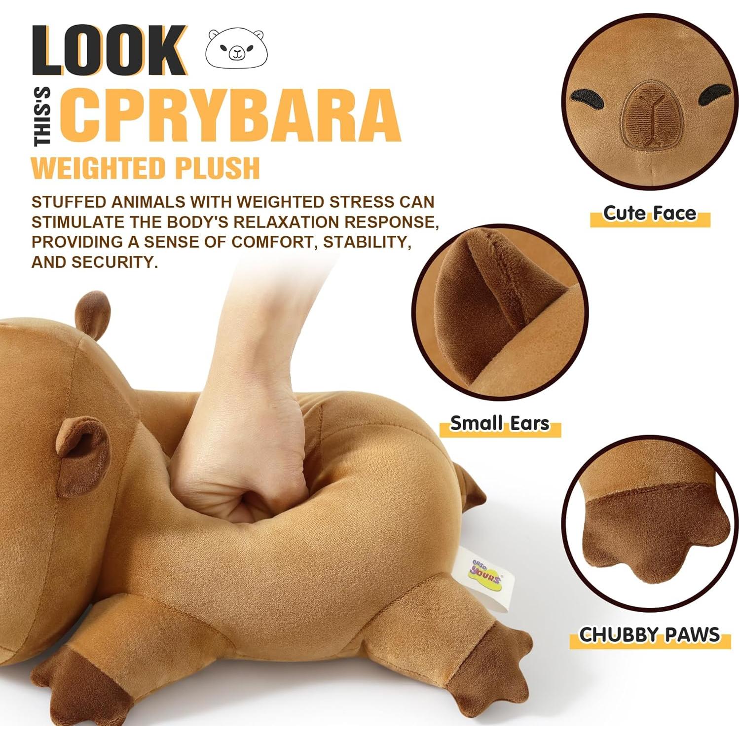 Peluches Capibara con Peso Onsoyours 24.9 cm Suave y Acogedor