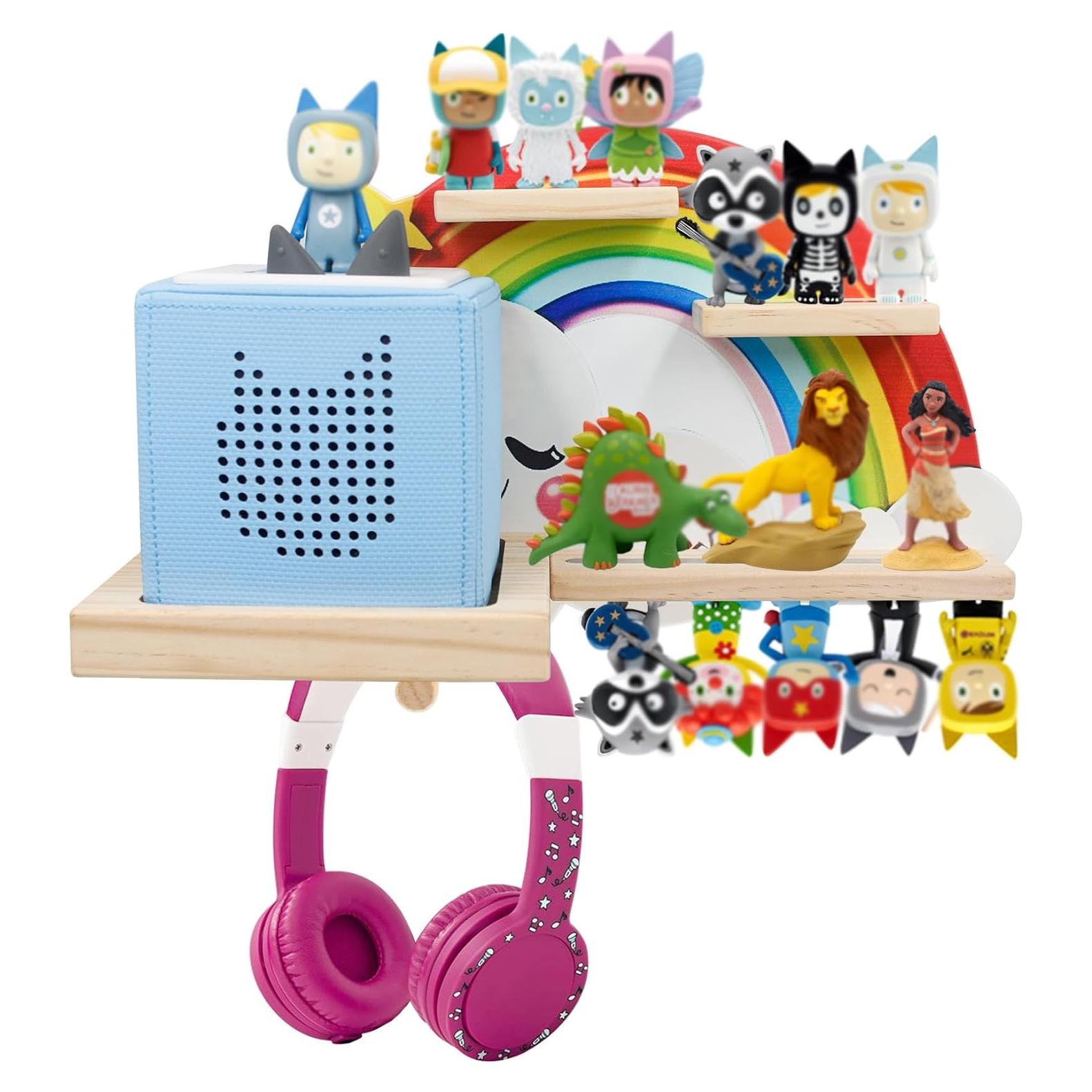 Estante Flotante de Madera Arcoíris Sun3drucker para Toniebox