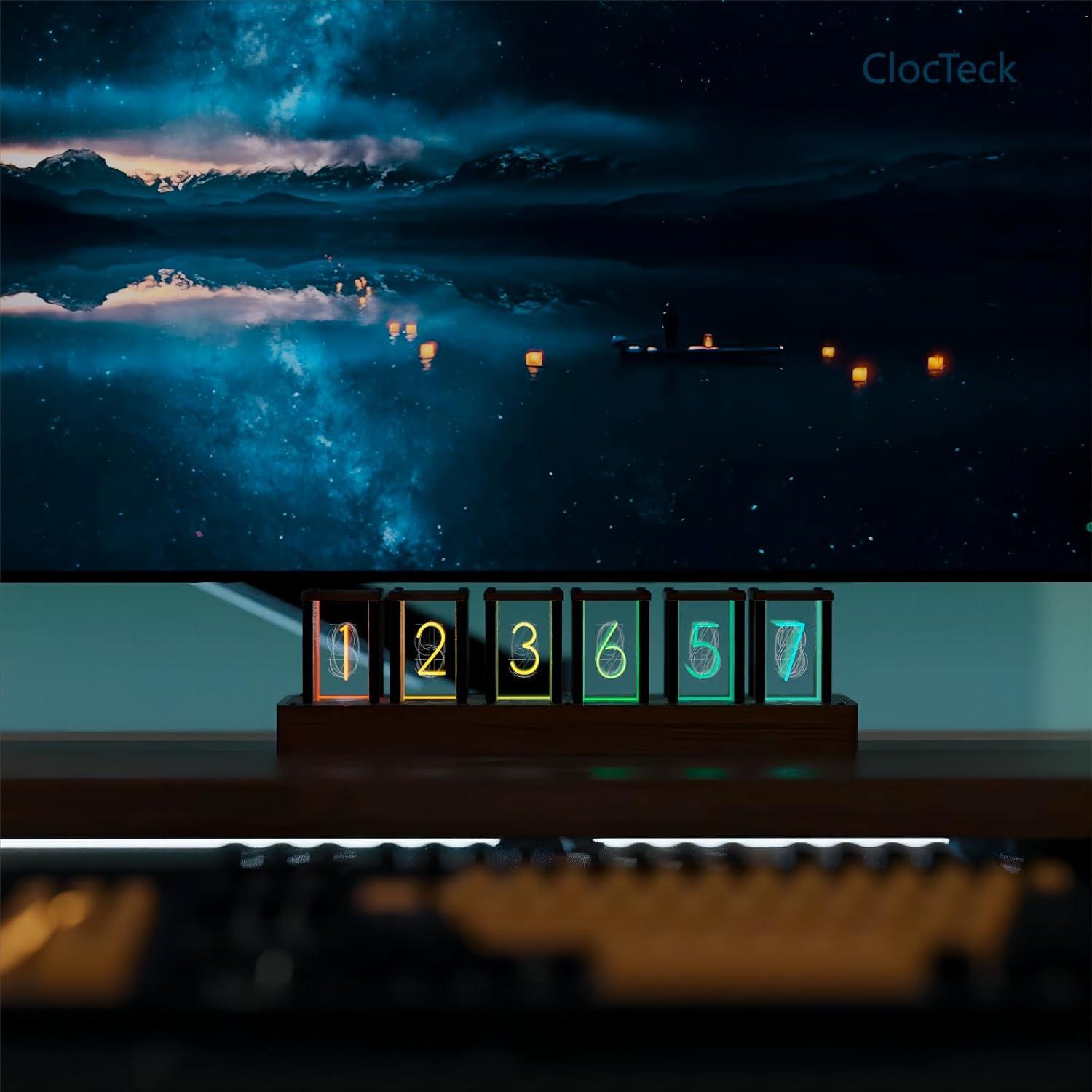 Reloj Digital Retro ClocTeck con Tubo Nixie y Wi-Fi