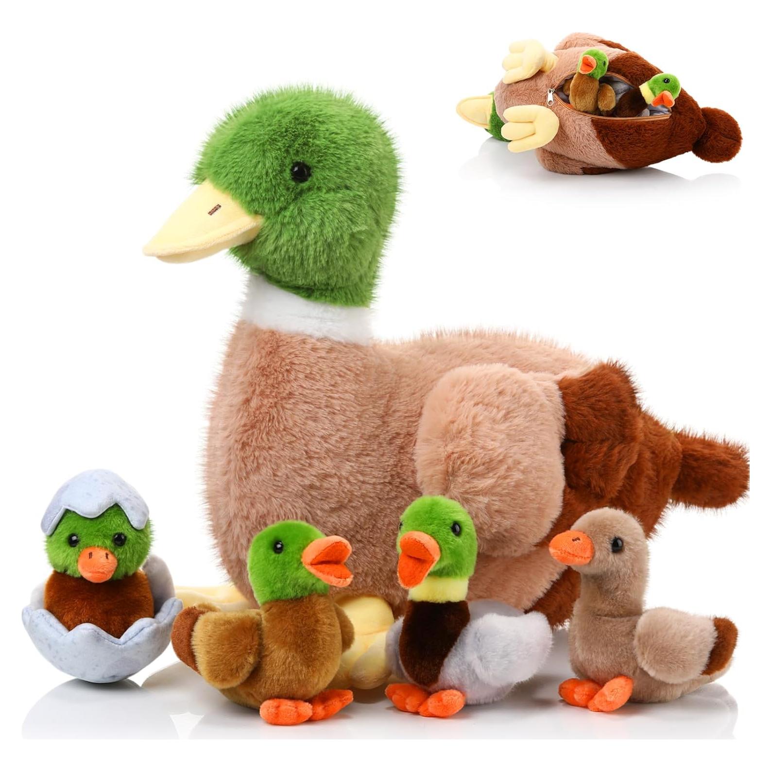 Conjunto de Peluches de Pato Silvestre Zomiboo 5 Pcs - 28 cm
