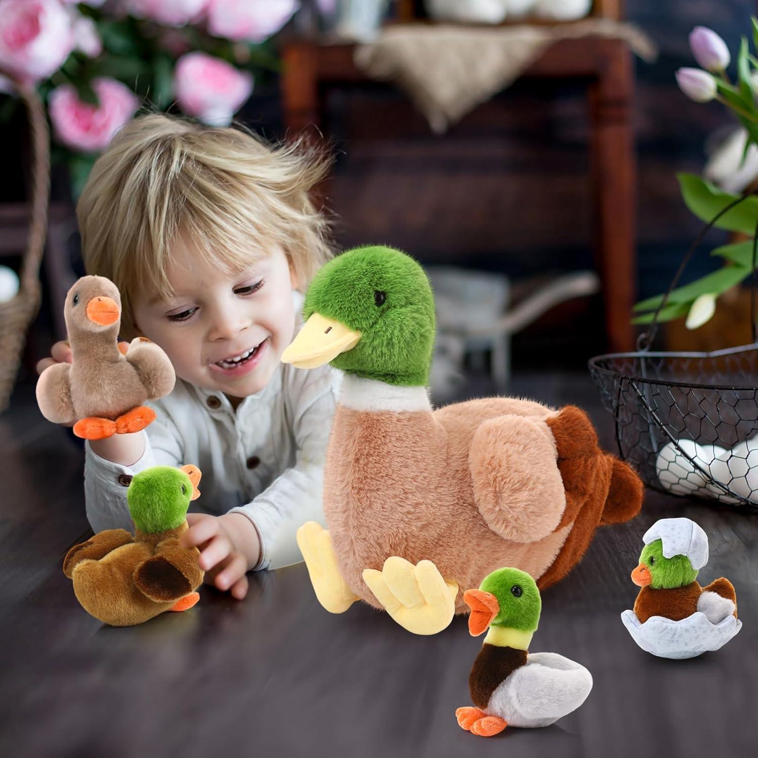 Conjunto de Peluches de Pato Silvestre Zomiboo 5 Pcs - 28 cm