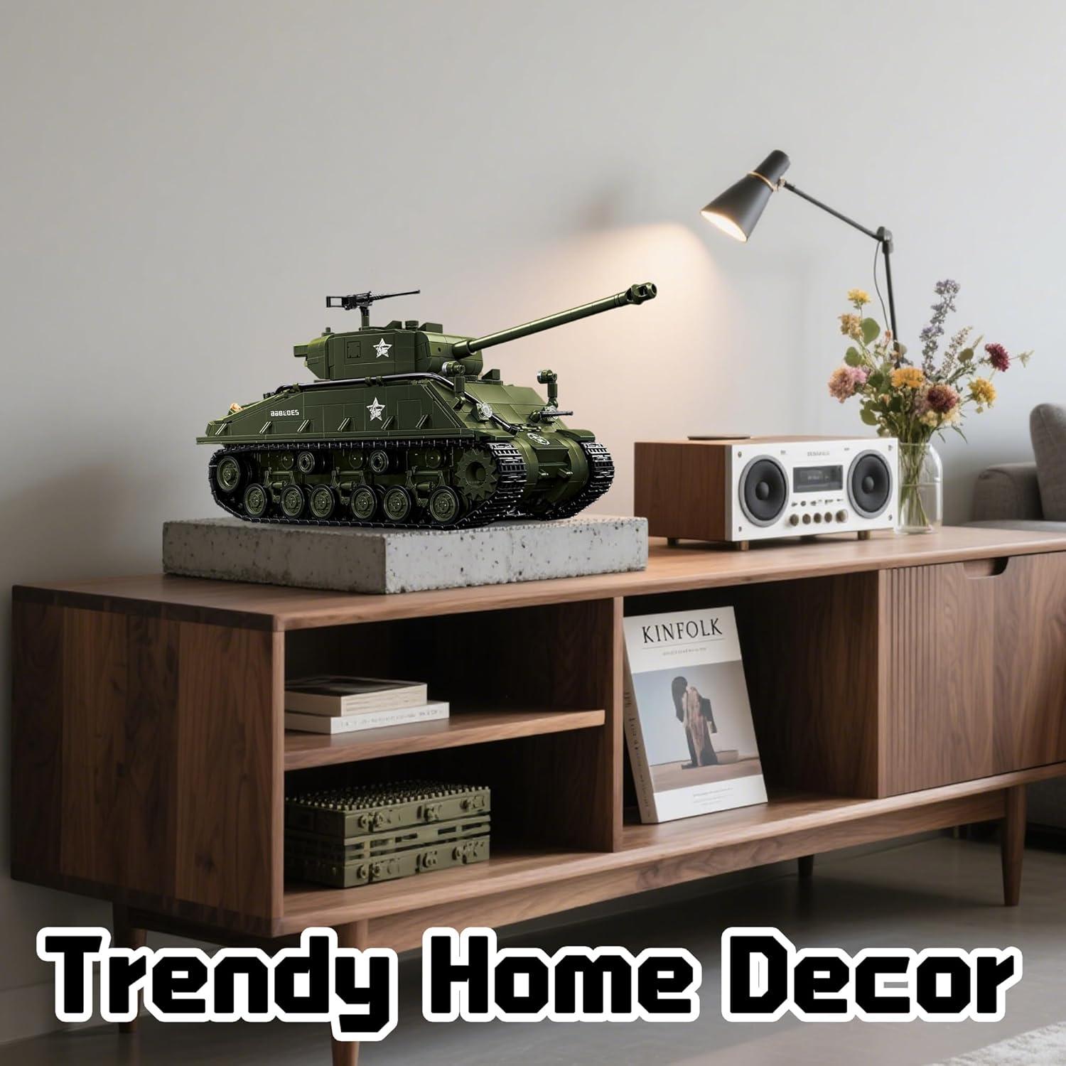 Conjunto de Construcción Tanque M4 Sherman Honchoes 1682 Piezas