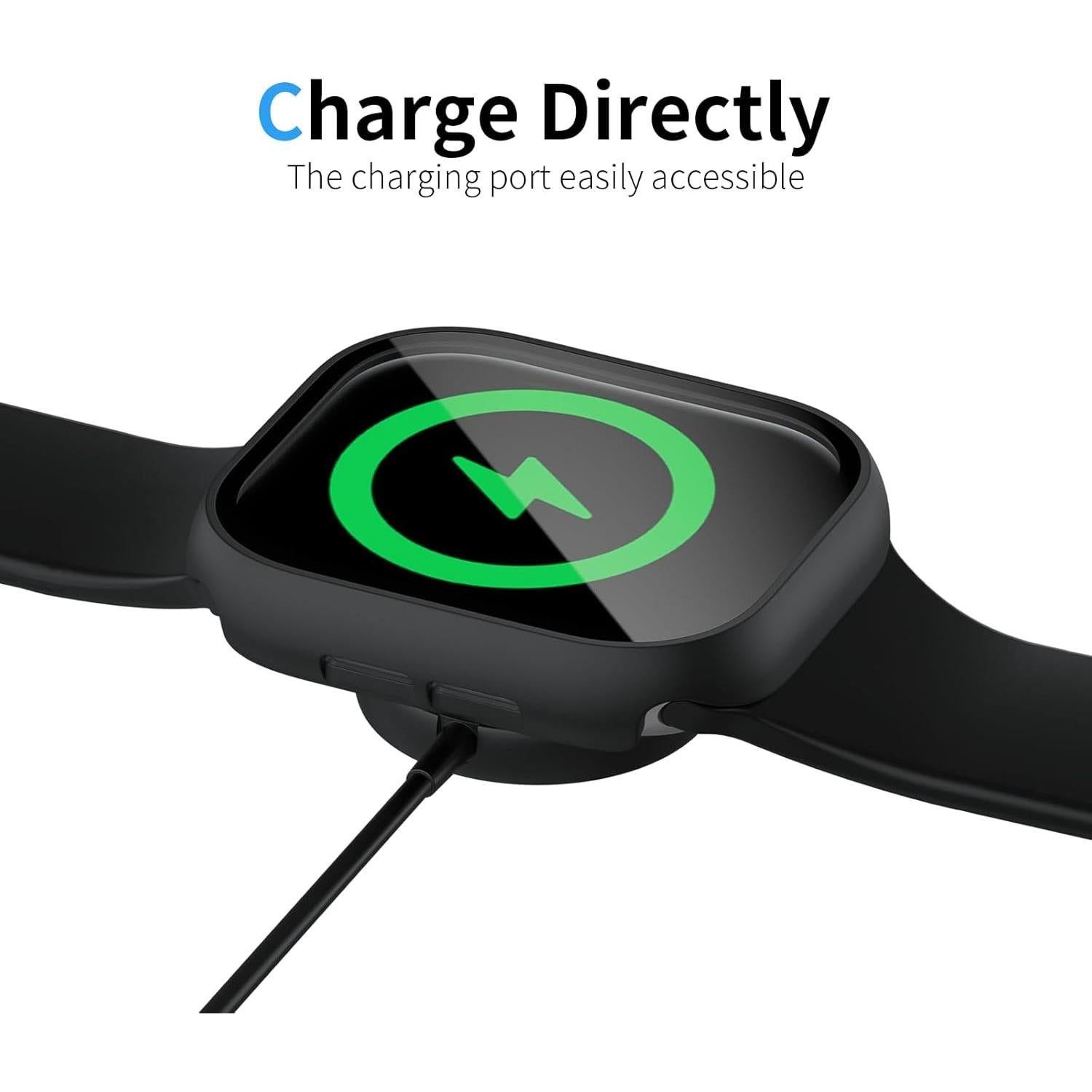 2 Pack Case Compatible with Apple Watch Series Se/6/5/4 40mm with Screen Protector, Hard PC Ultra-Thin Full Shockproof Cover for iWatch 40mm Accessories Black