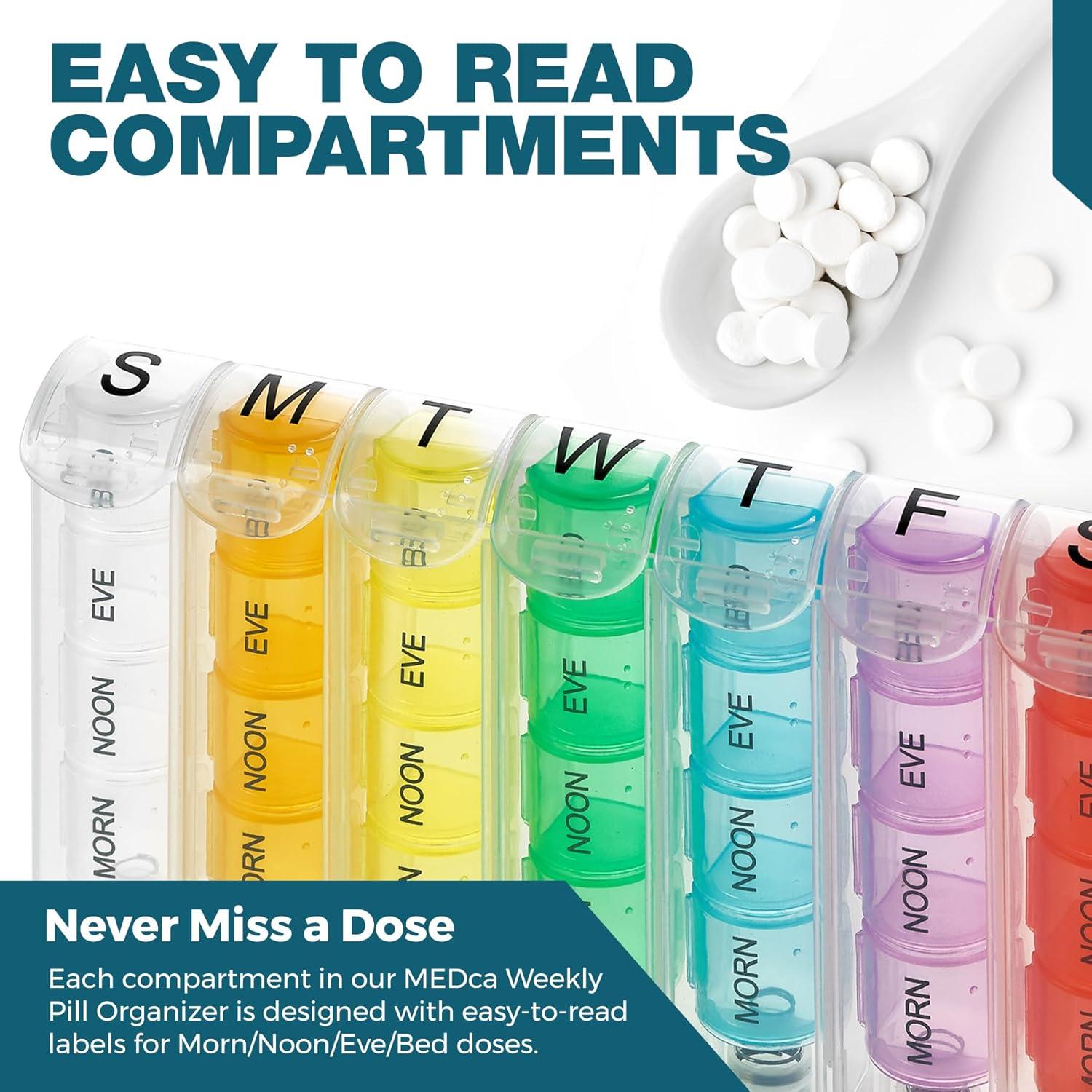 Organizador Semanal de Pastillas MEDca - 7 Días AM PM