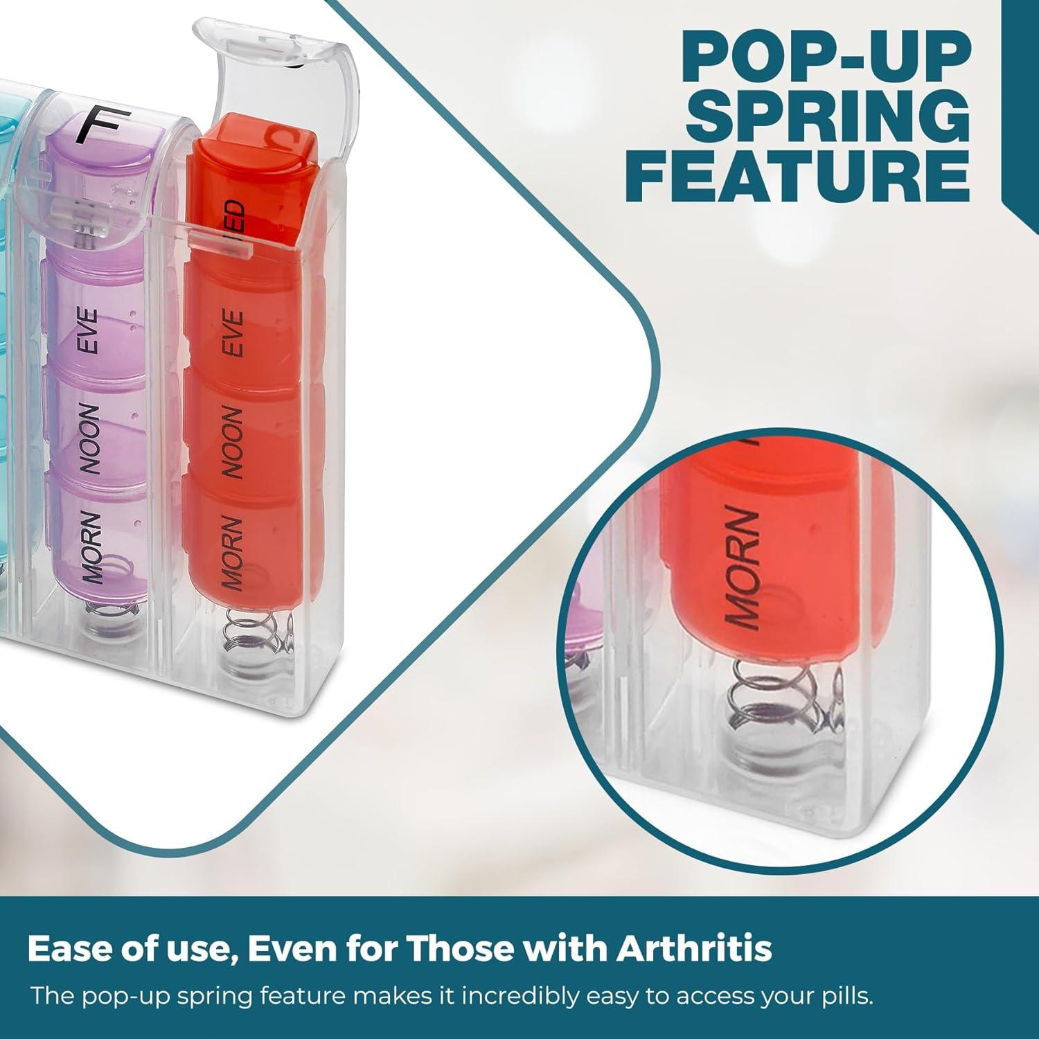 Organizador Semanal de Pastillas MEDca - 7 Días AM PM