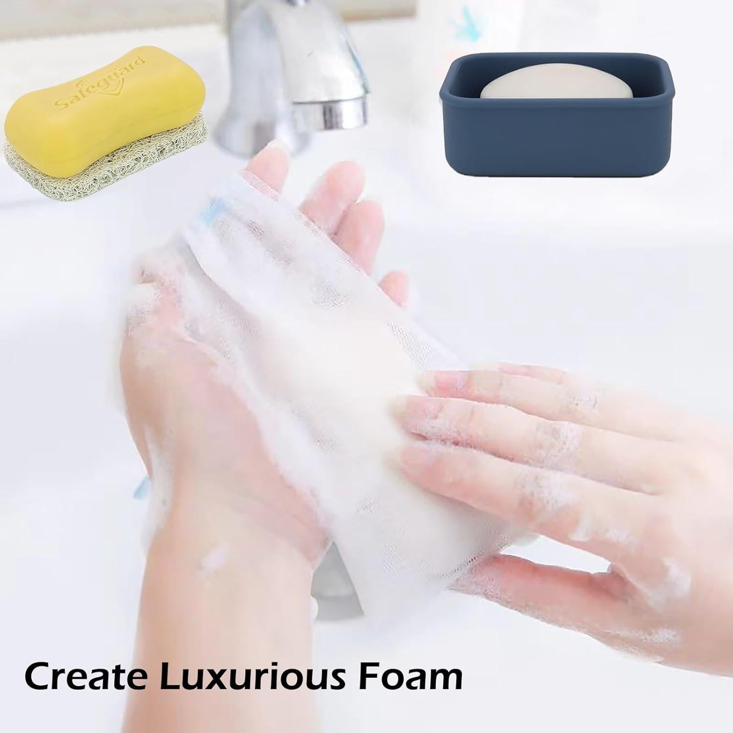 Estuche de Jabón de Silicona CIKE a Prueba de Fugas Azul